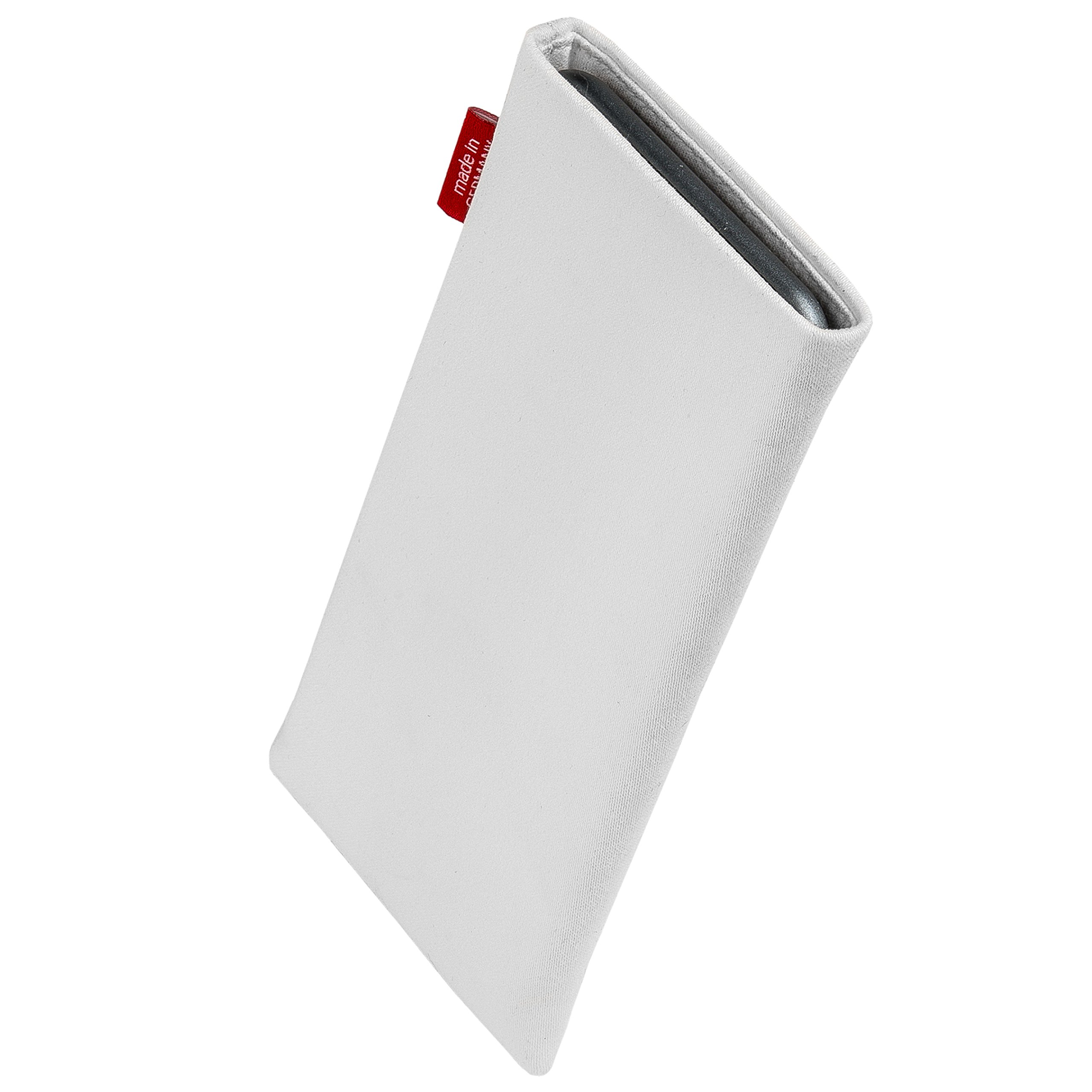 Premium Rock White Custom Tailored Sleeve for Apple iPhone X/Xs | German-Made Luxury Case | Fine Suit Fabric Pouch with Microfiber Lining for Screen Protection & Cleaning | Perfect for Business Meetings, Travel & Everyday Use