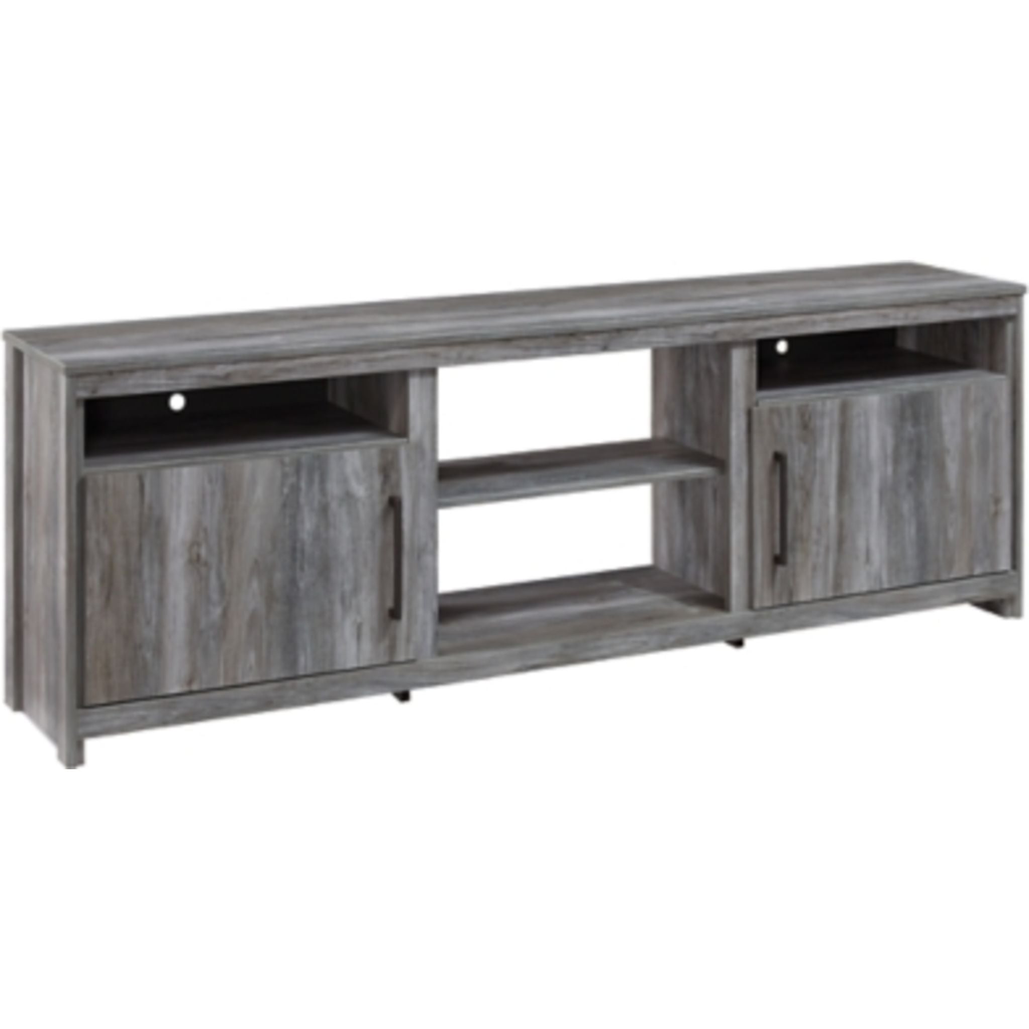 Baystorm TV Stand for Flat Screen TVs - Modern Gray TV Console with Storage Shelves - Perfect for Living Room, Bedroom & Home Theater Setup