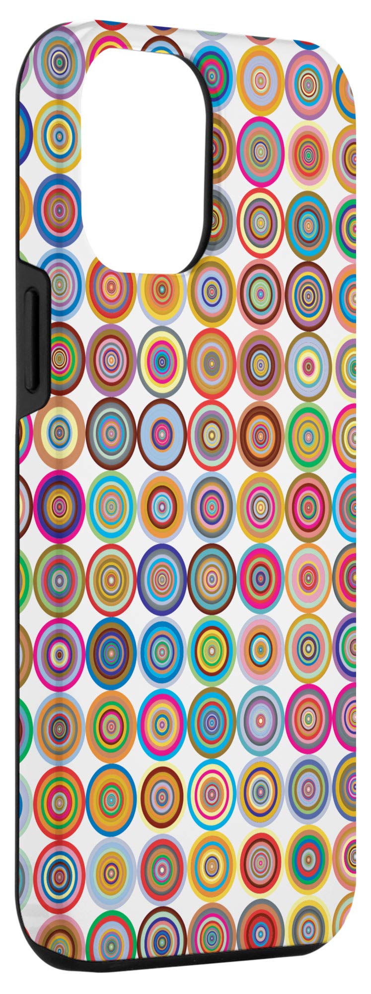 iPhone 12 Pro Max Case - Colorful Artistic Circle Design Protective Cover | Slim Fit Shockproof Phone Case for Everyday Use, Travel & Work