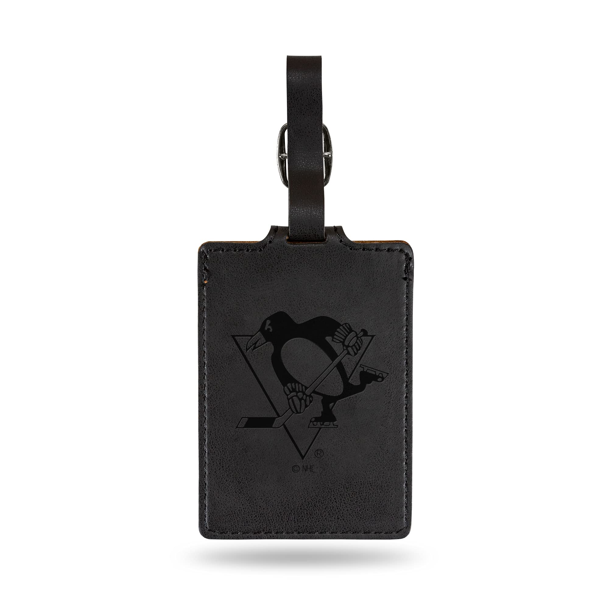 NHL Colorado Avalanche Maroon Laser Engraved Ultra Suede Luggage Tag with ID Card - Durable Travel Accessory for Hockey Fans - Perfect for Airports, Cruises and Team Events