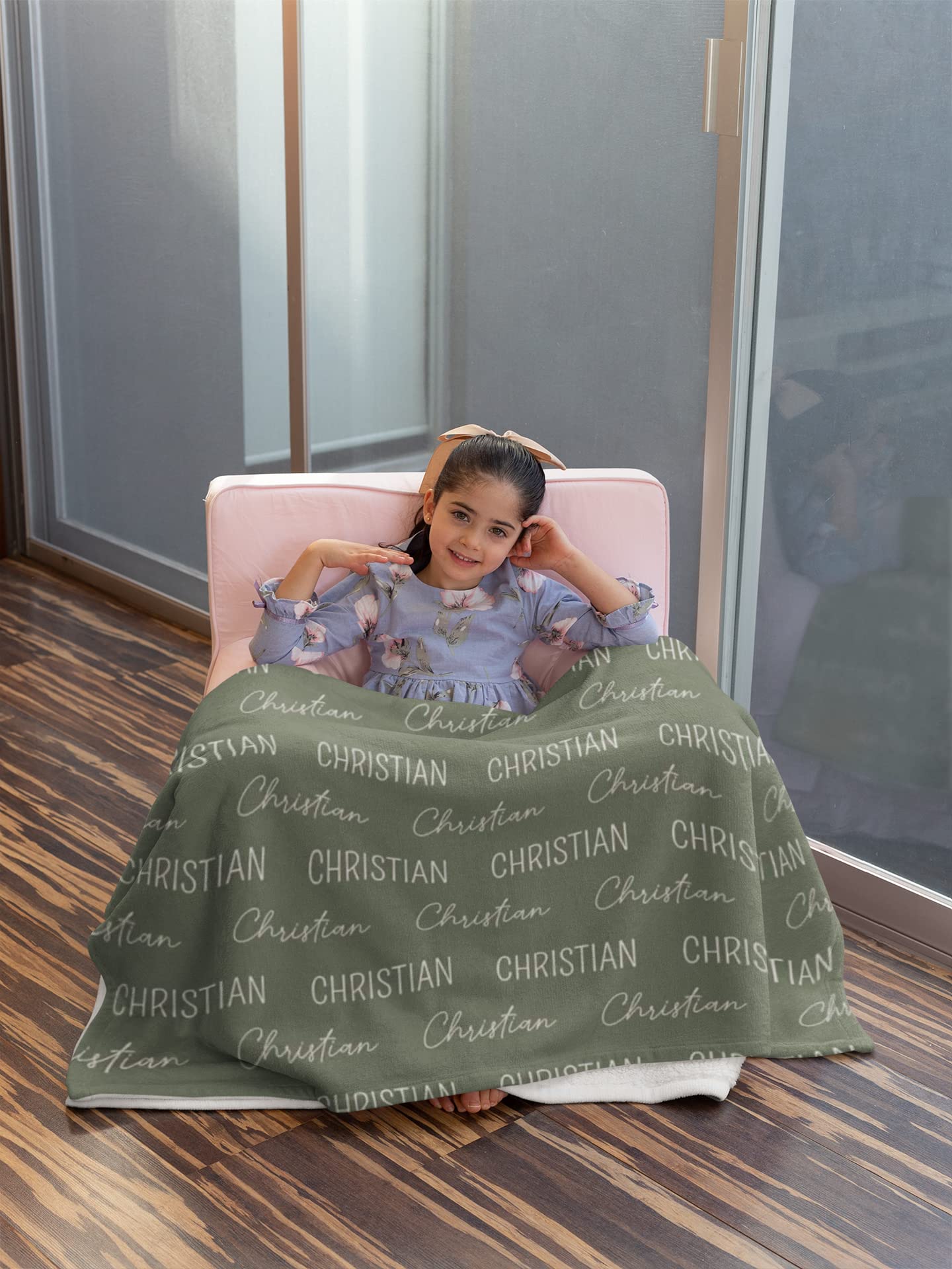 Personalized Baby Blanket with Name - Custom Newborn Gift for Boys & Girls, Birthday & Baby Shower Present - Soft & Cozy Blanket for Nursery, Stroller & Travel