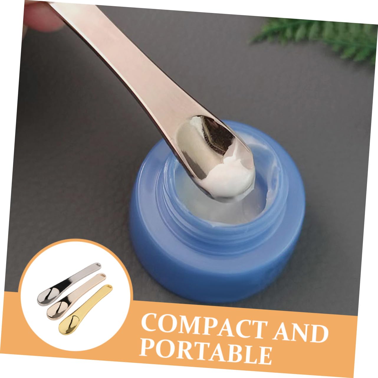 3Pcs Zinc Alloy Cosmetic Spoons - Facial Massage & Skincare Tools for Makeup, Lotion Application & Beauty Routine | Perfect for Spa, Home Skincare & Professional Use