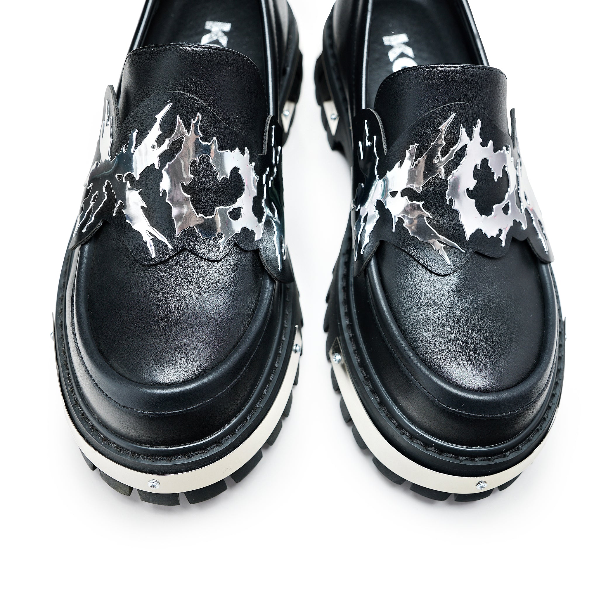 Stylish Black Metal Loafers for Men & Women - Comfortable Slip-On Dress Shoes for Office, Party & Casual Wear