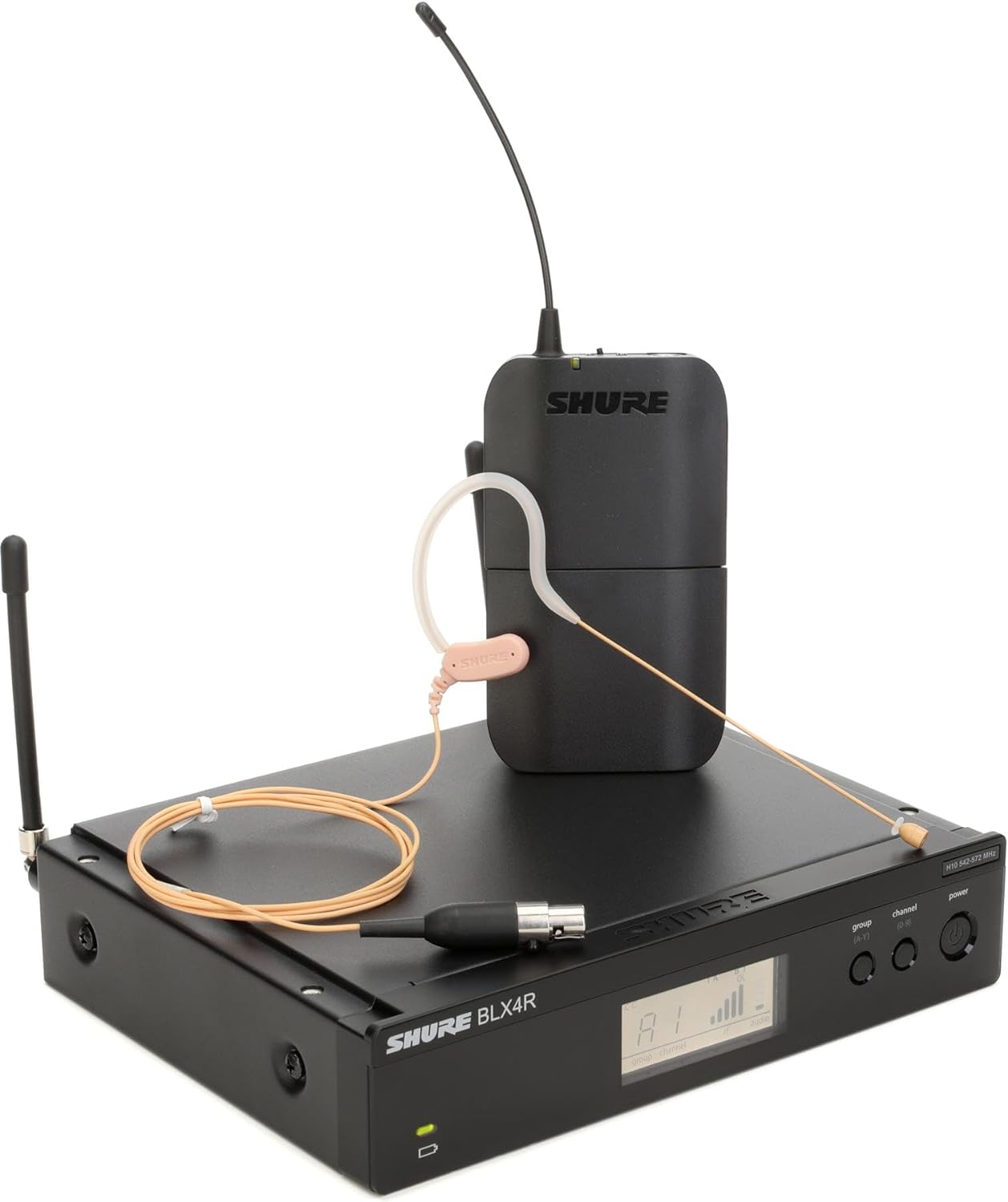 Shure BLX14R/MX53 Professional Wireless Rack Mount Presenter System with MX153 Earset Microphone - Ideal for Presentations, Conferences & Live Performances