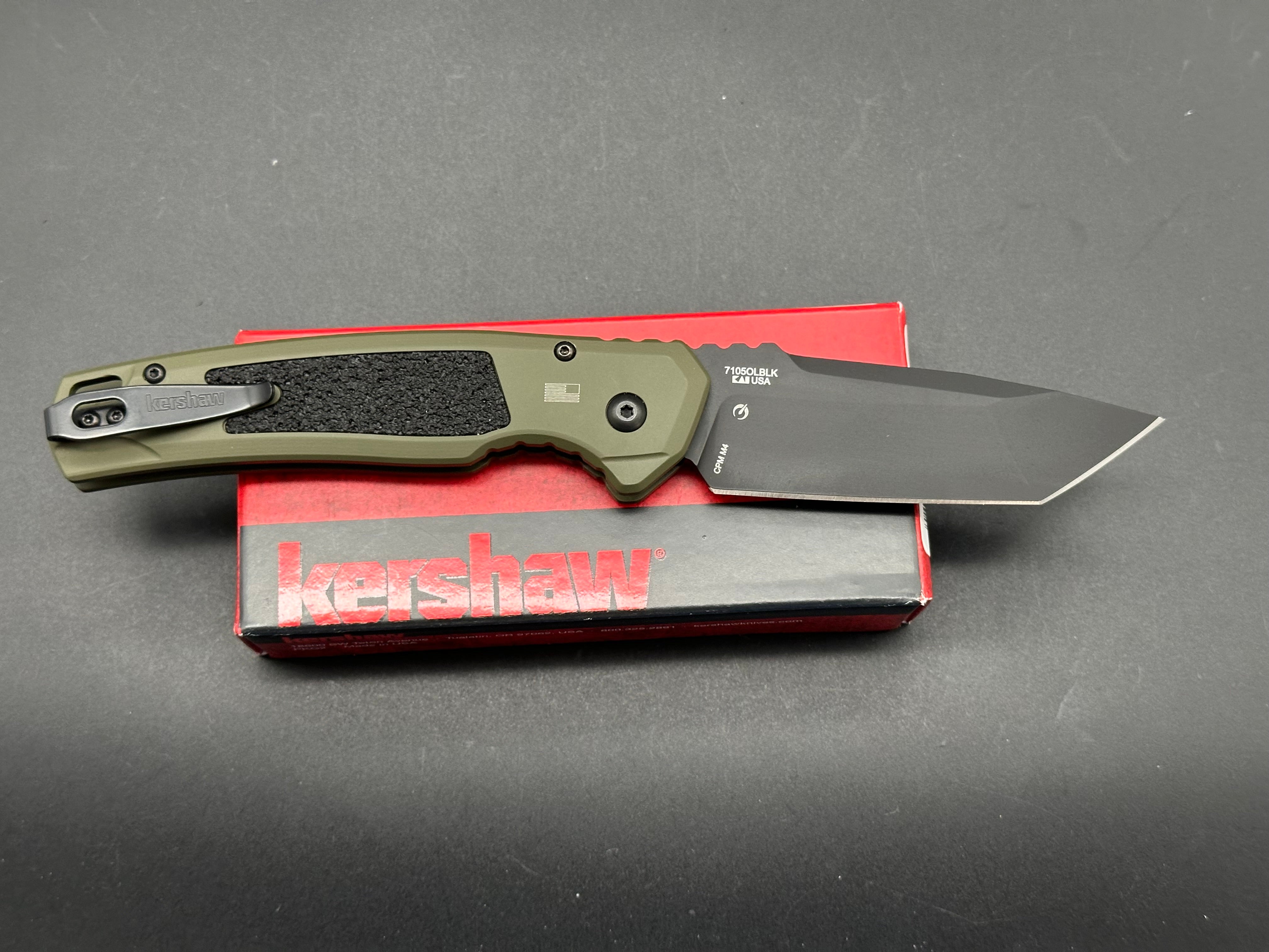 Kershaw Launch 16 Tactical Automatic Knife - OD Green Handle with 3.4