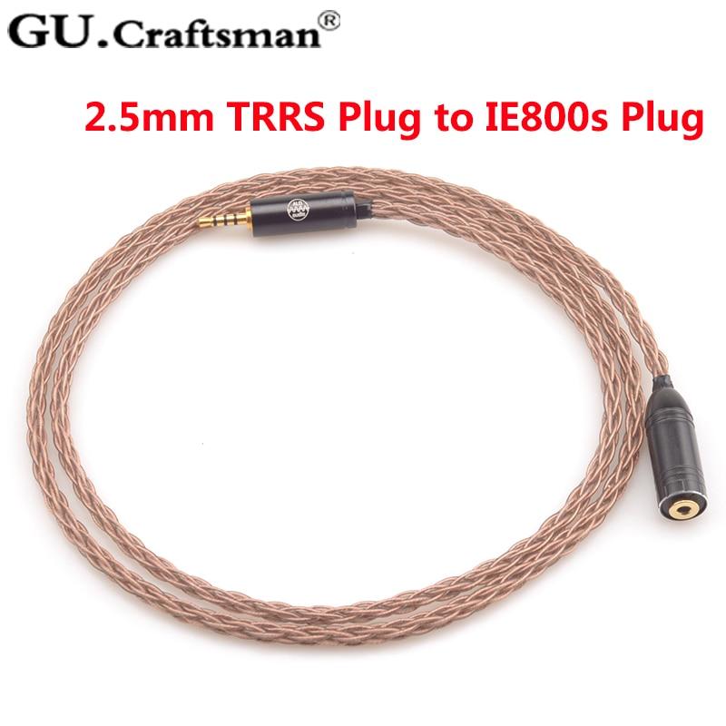 GUCraftsman 6N OCC 8-Core High Purity Copper Upgrade Cable for Sennheiser IE800 IE800s - Premium Audio Upgrade for Audiophiles & Music Enthusiasts
