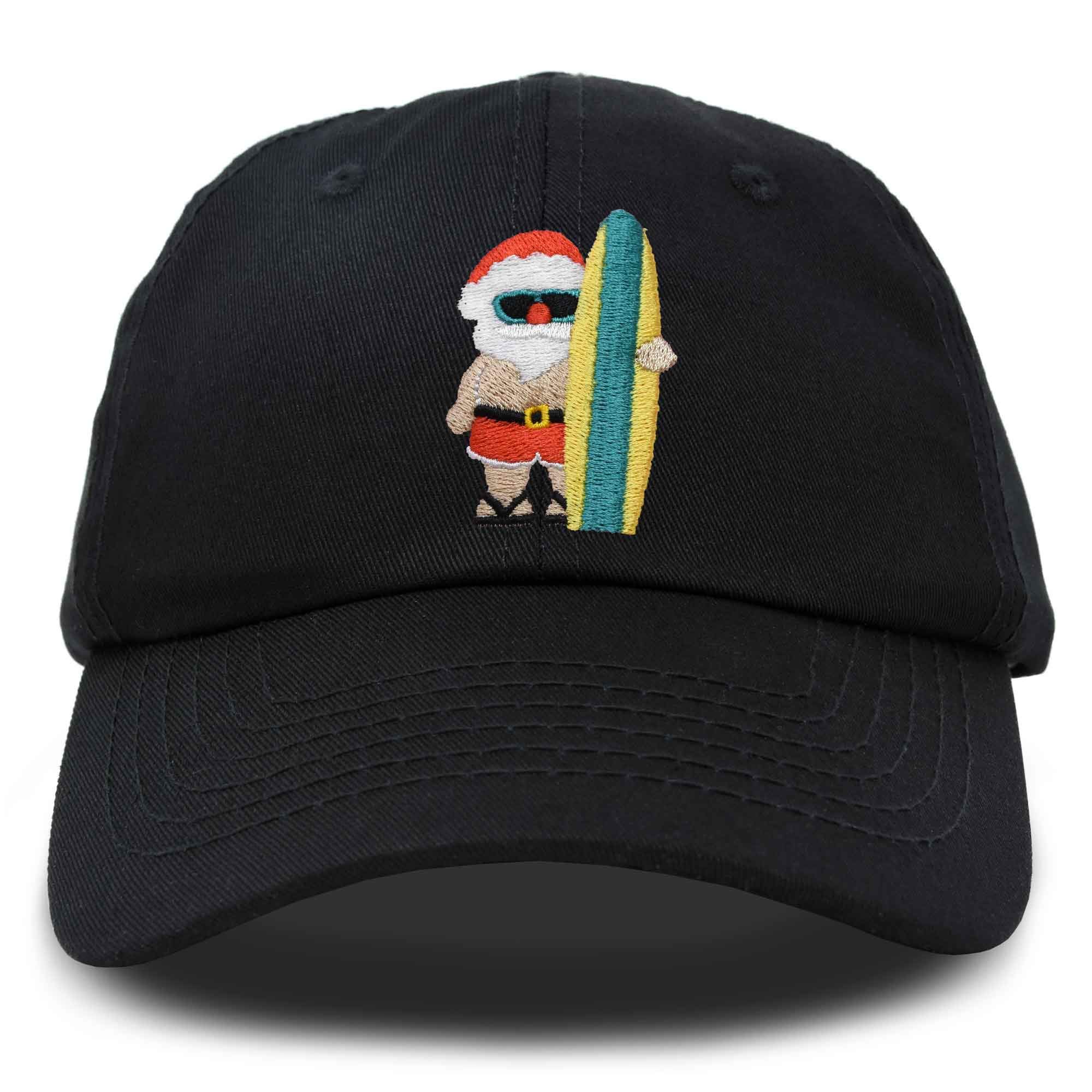 DALIX Embroidered Christmas Surfing Santa Baseball Cap - Funny Holiday Hat for Surfers, Beach Lovers & Santa Fans - Perfect for Surfing, Christmas Parties & Festive Gifts