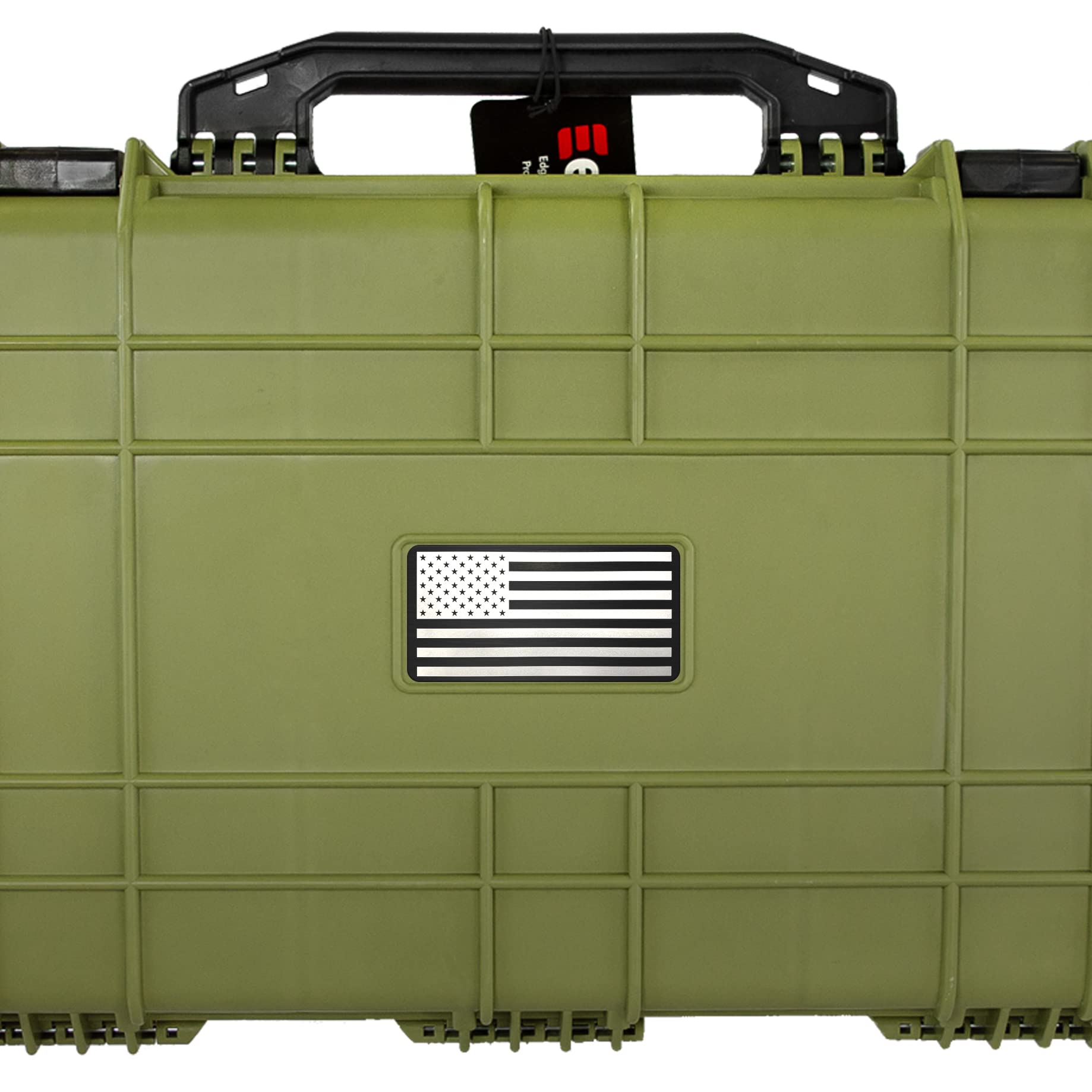 Eylar USA Flag Roller Rifle Hard Case with Foam - Waterproof & Crushproof Gun Case for 2 Rifles (TSA Approved) - Perfect for Air Travel, Hunting & Firearm Storage