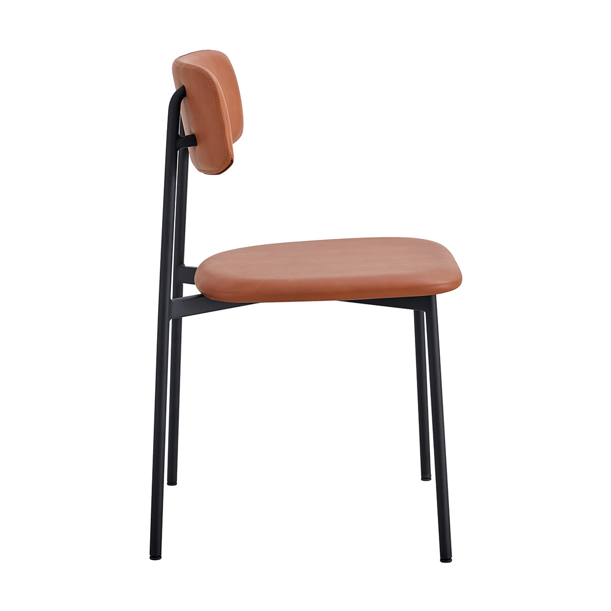 Bailey Leatherette Dining Chairs Set of 2 - Modern PU Leather Upholstered Side Chairs for Kitchen, Dining Room, or Office - Comfortable & Stylish Seating Solution