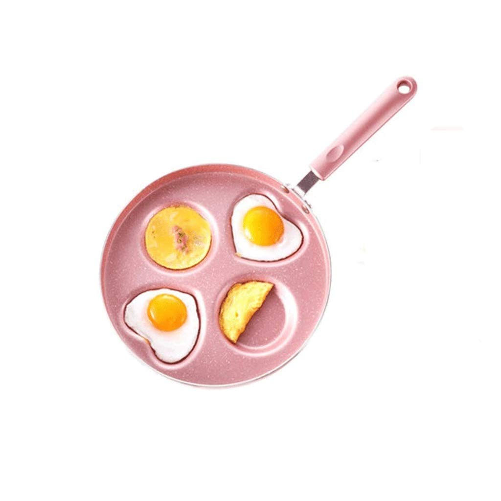 Non-Stick 4-Hole Omelet Pan - Oil-Free Egg & Pancake Maker for Perfect Breakfast - Ideal for Eggs, Ham, Pancakes & More - Great for Home Cooking & Camping