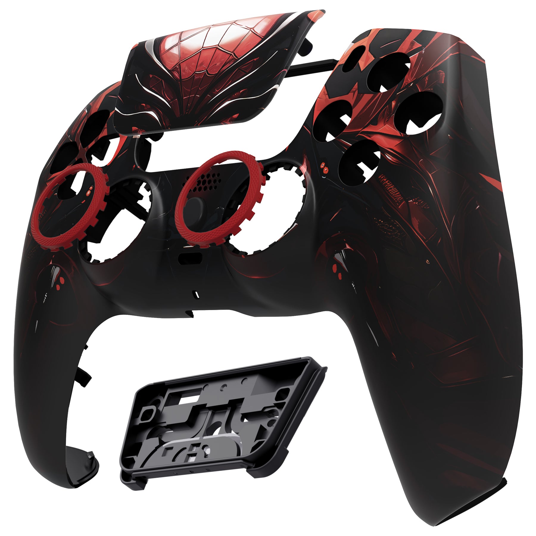 eXtremeRate LUNA Redesigned Front Shell with Touchpad for PS5 Controller BDM-010/020/030/040/050 - Spider Armor GHPFT018 - Custom Gaming Shell for Enhanced Grip & Style - Perfect for PS5 Competitive Gaming & Long Play Sessions