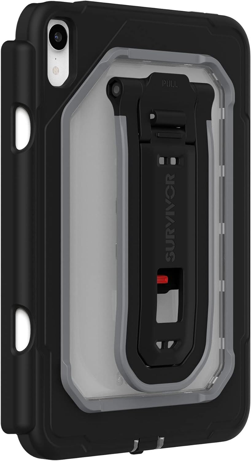 Griffin Survivor Endurance Rugged Case for iPad Mini 6th Generation (2021) - Black (GIPD 031 BLK) | Shockproof & Drop Protection | Perfect for Outdoor, Travel & Daily Use