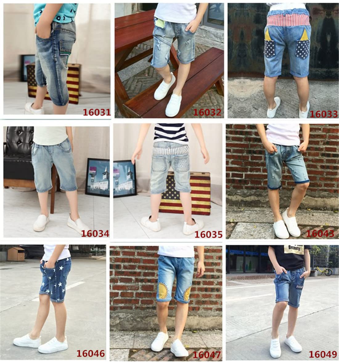 **Boys' Ripped Denim Shorts with Cargo Pockets - Summer Casual Letter Print Jeans for Toddlers - Perfect for Playdates, Outdoor Adventures & Everyday Wear**