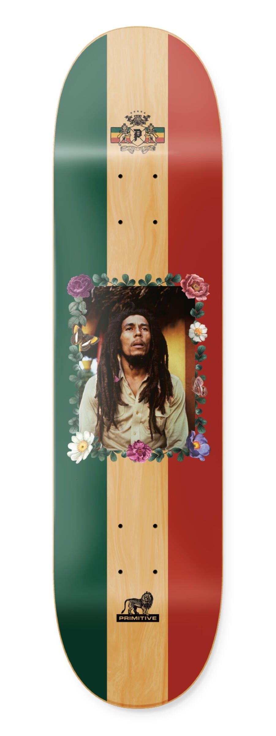 Primitive x Bob Marley Everlasting Team Skateboard Deck - Limited Edition Collector's Skateboard for Bob Marley Fans - Perfect for Skateboarding, Wall Art, and Music Memorabilia Display