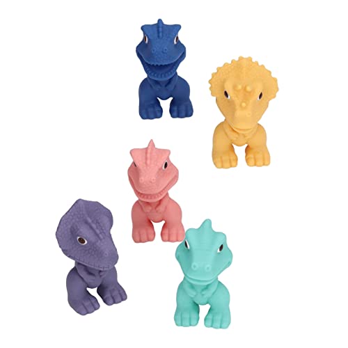Dinosaur Silicone Bath Toys for Toddlers - Soft, Stretchy & Safe Early Learning Bathtub Toys for Kids | Perfect Baby Shower Gift & Sensory Play for Bathtime Fun