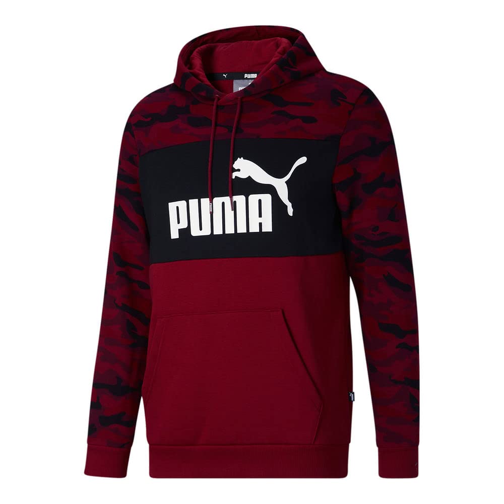 PUMA Big & Tall Essentials + Camo Fleece Hoodie for Men - Comfortable Warm Pullover Sweatshirt for Casual Wear & Outdoor Activities