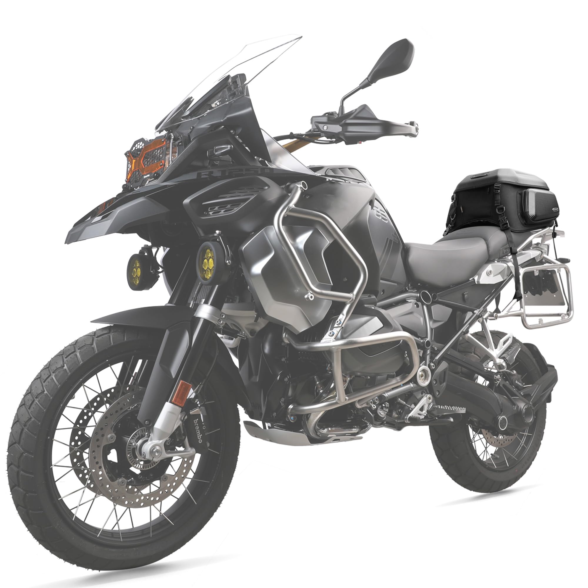 Rhinowalk Motorcycle Tail Bag - 23-35L Expandable Waterproof Hard Shell Rear Seat Bag for Helmet & Luggage Storage | Perfect for Commuting, Touring & Adventure Riding
