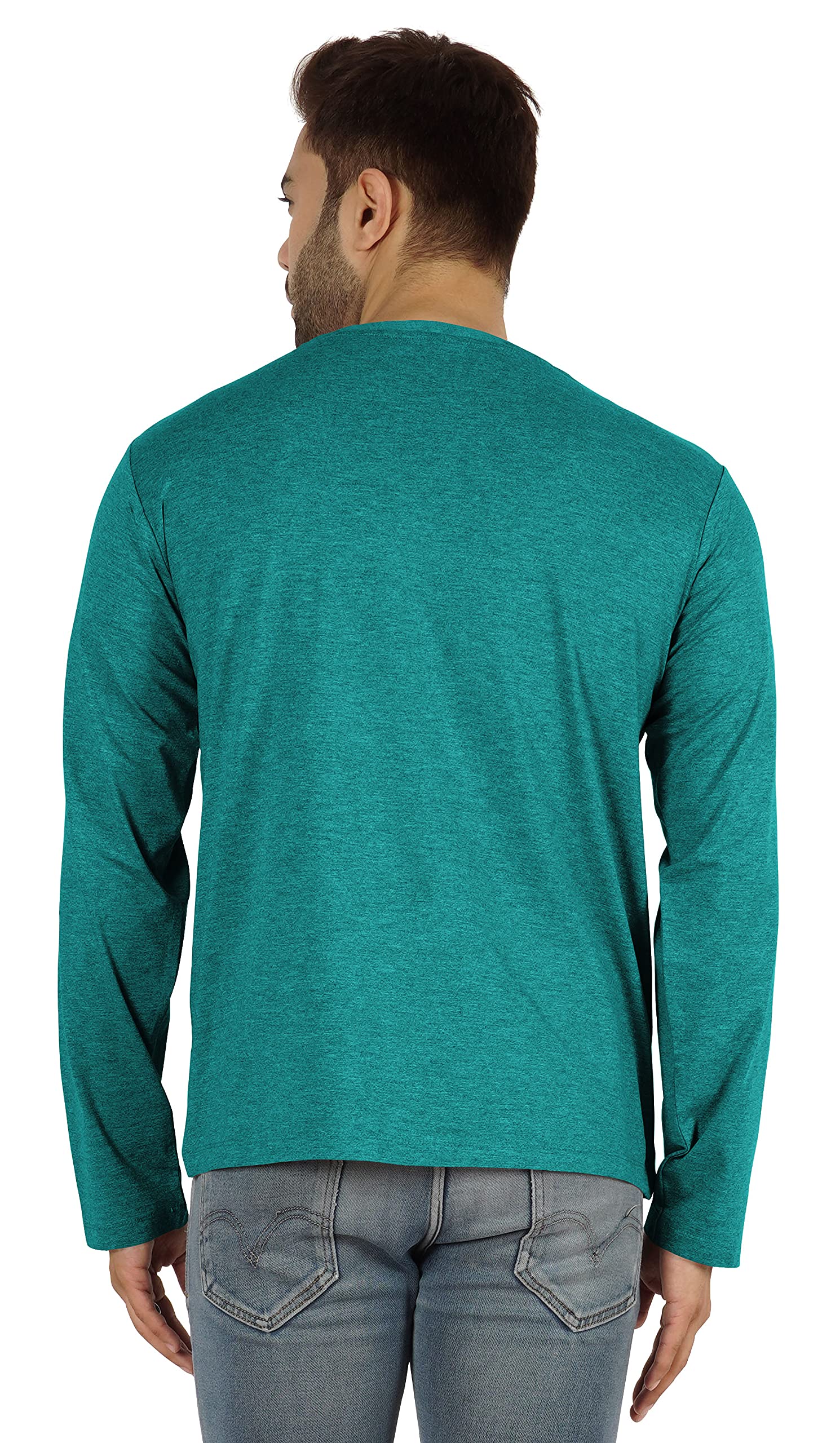 Inkmeso Men's Long Sleeve Cotton T-Shirt - Lightweight Basic Solid Color Casual Shirt for Everyday Wear, Work & Outdoor Activities