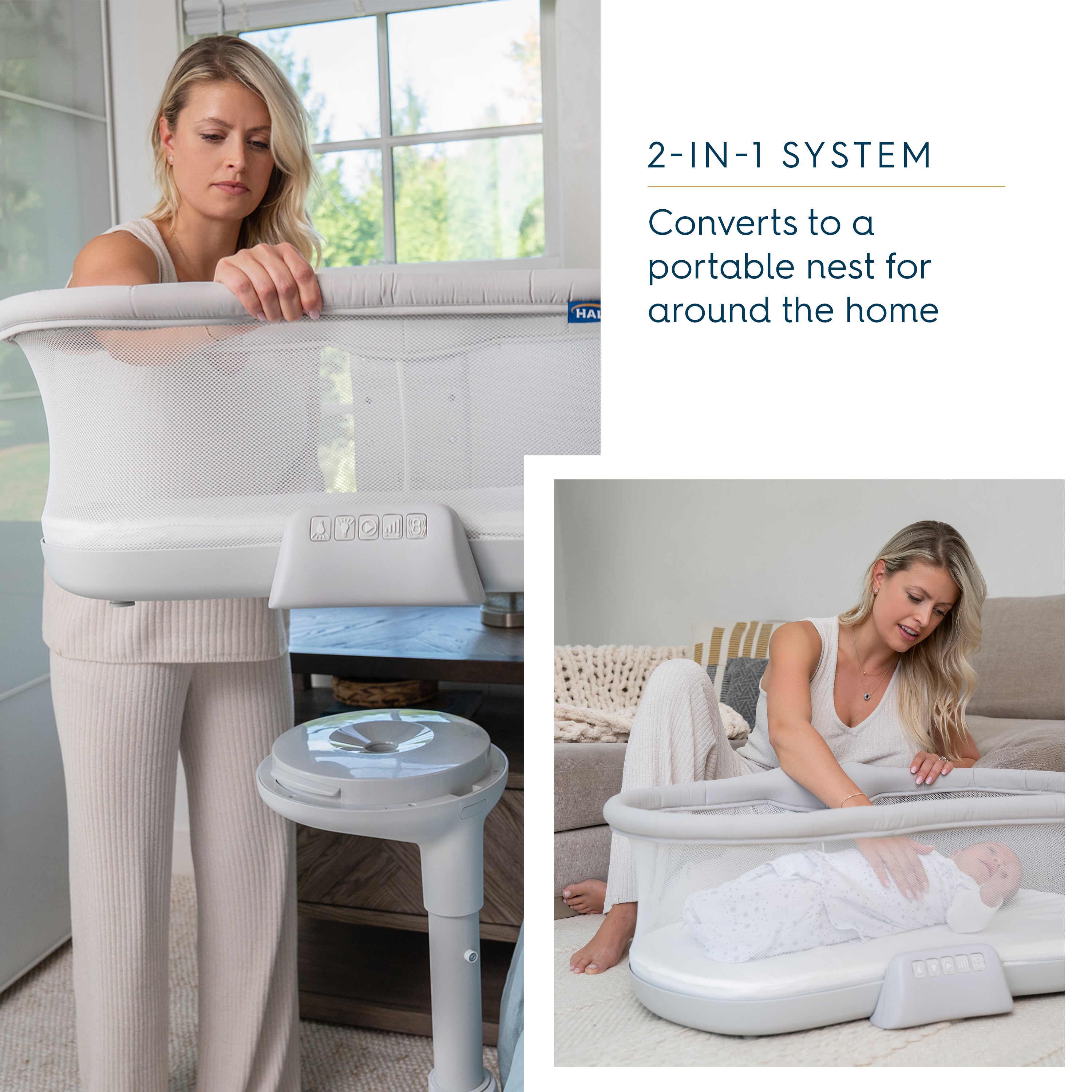 Halo BassiNest 3.0S Swivel Sleeper - Portable Baby Bassinet with Soothing Motion & Nightlight for Newborns | Perfect for Nursery, Bedside Co-Sleeping & Travel