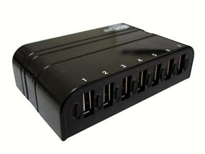 7-Port USB 2.0 Hub with Individual Power Switches - UH-217C-B High-Speed Multi TT Desktop USB Hub for PC, Laptop, Mac - Perfect for Home Office, Gaming & Multiple Device Charging