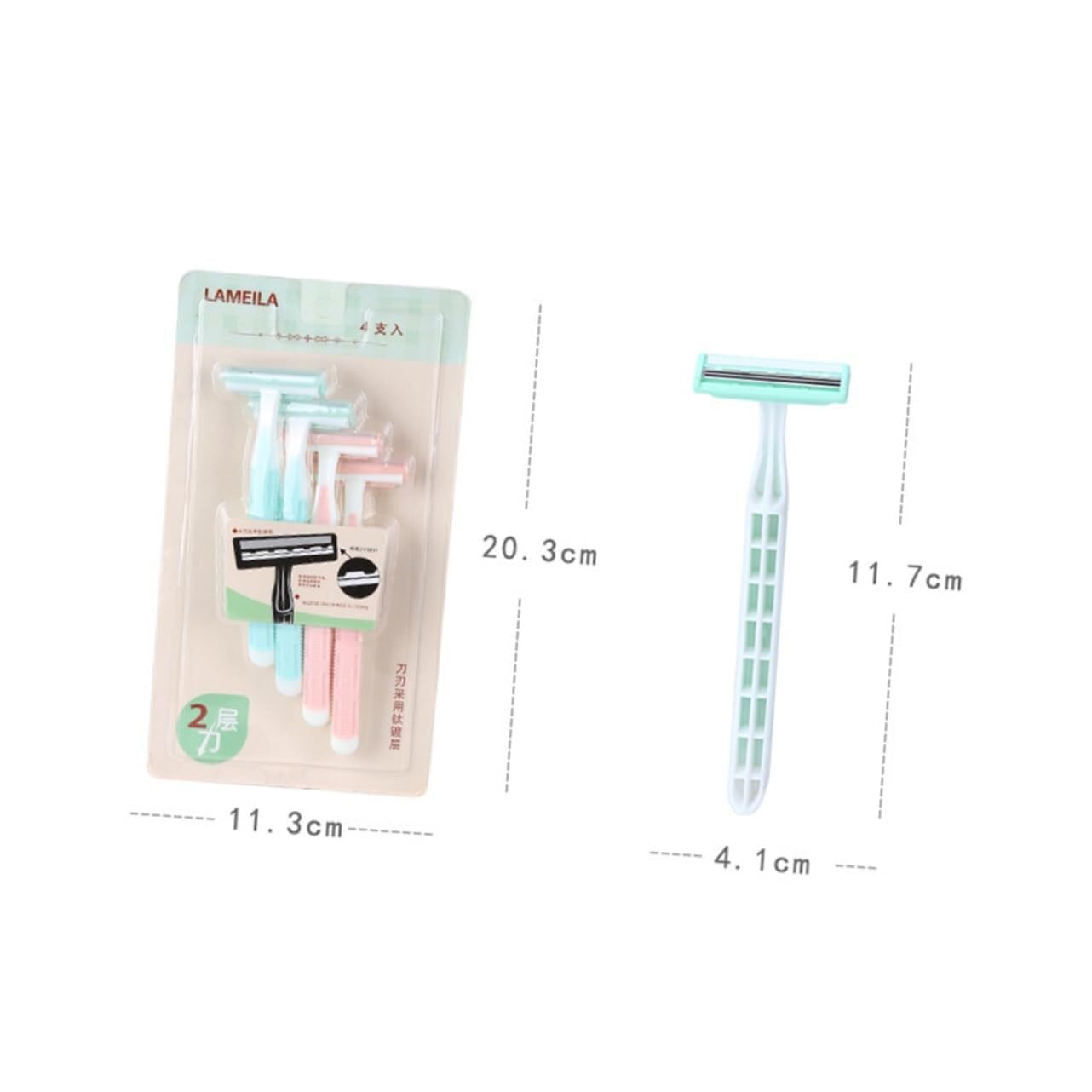 Women's Facial & Body Hair Removal Razor Set - 4pcs Armpit & Body Shaver for Smooth Skin | Perfect for Travel, Gym & Daily Grooming