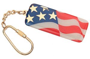 American Flag Keychain - Patriotic Gift for Travel & Home Decor