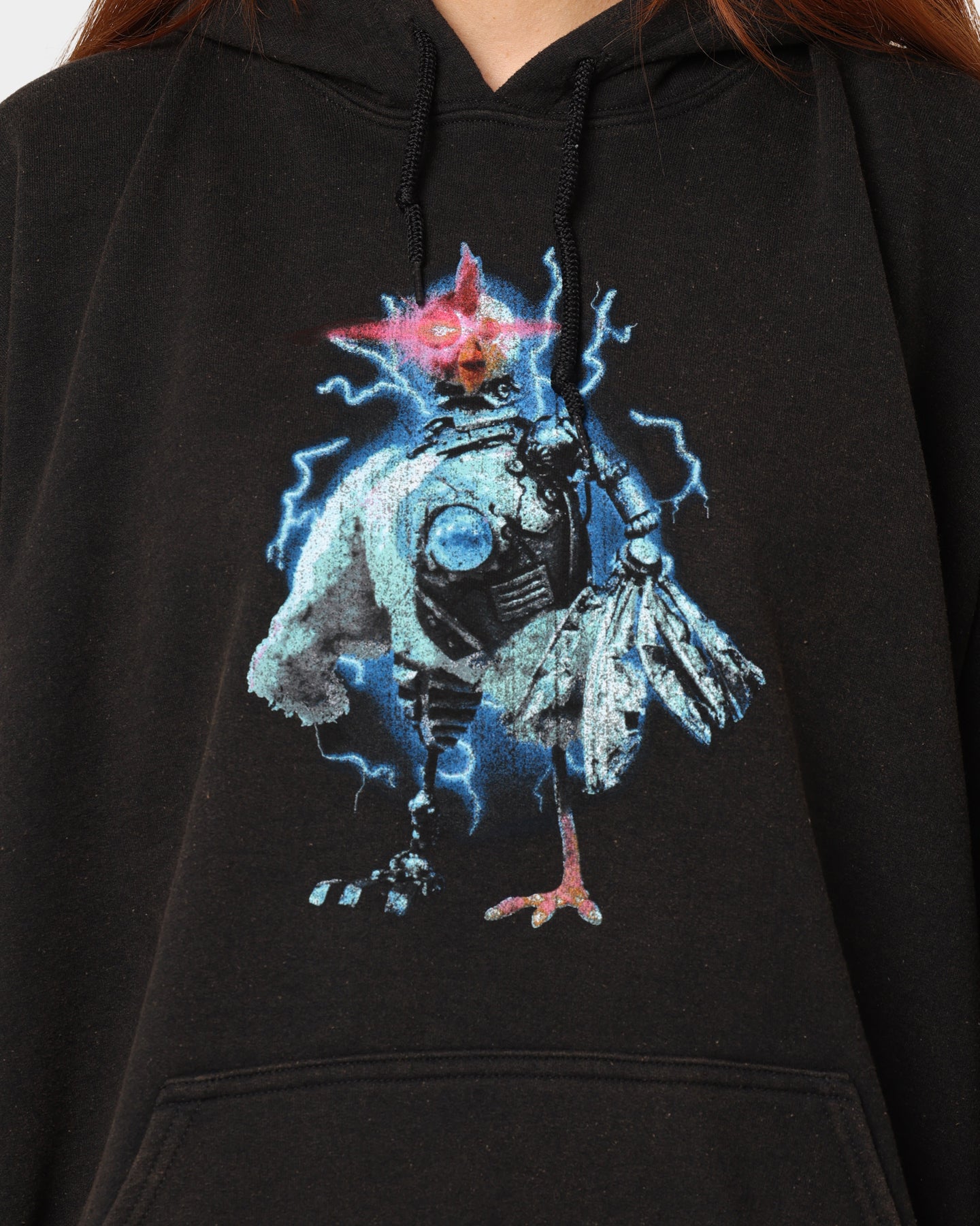 Robot Chicken Vintage Hoodie - Black Wash | American Thrift | Official Merchandise | Perfect for Cosplay, Anime Conventions & Casual Wear