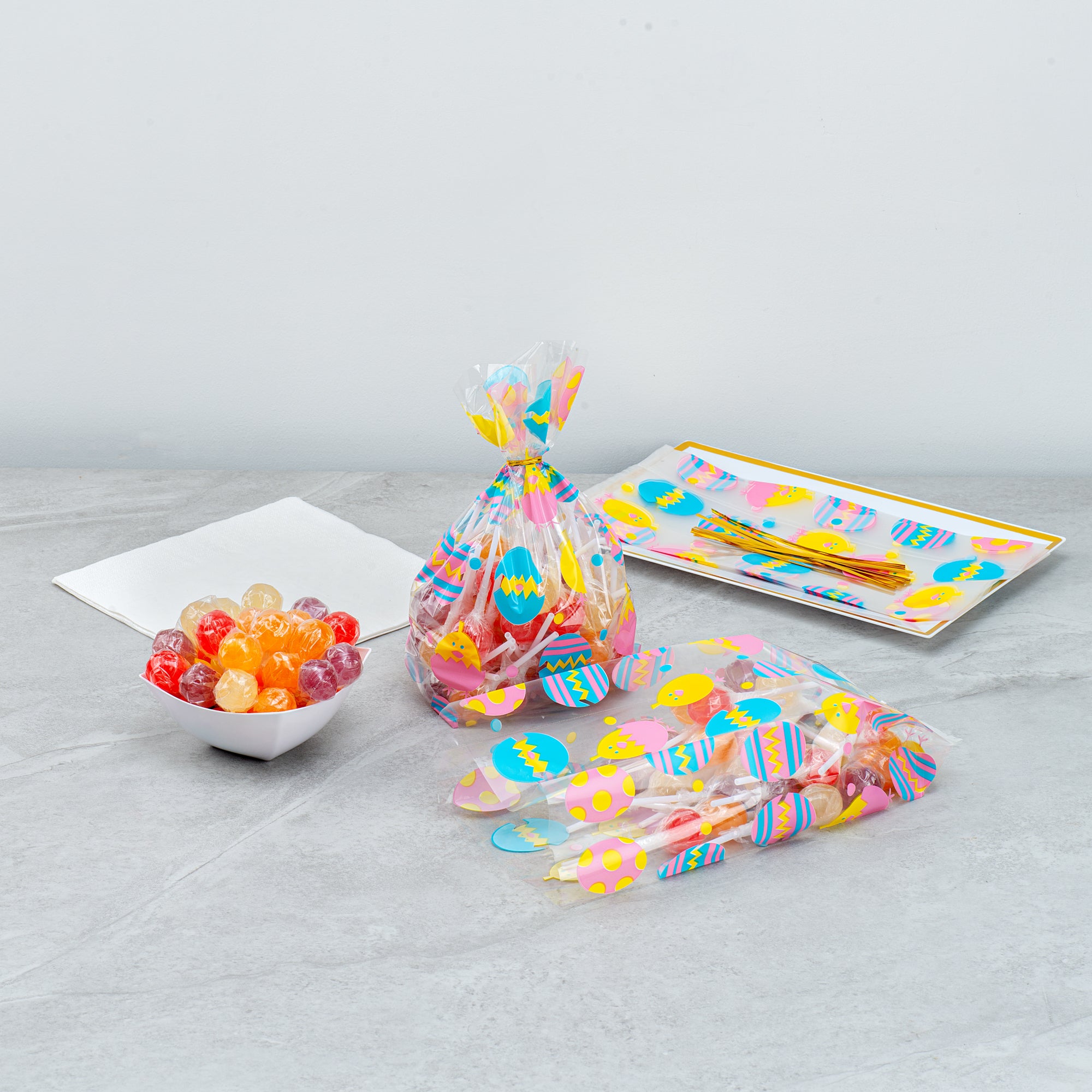 Easter Chick Plastic Candy Bags - Gusseted 5x3x11 Inches - 4000 Count Bulk Box for Easter Treats, Party Favors & Holiday Candy Packaging