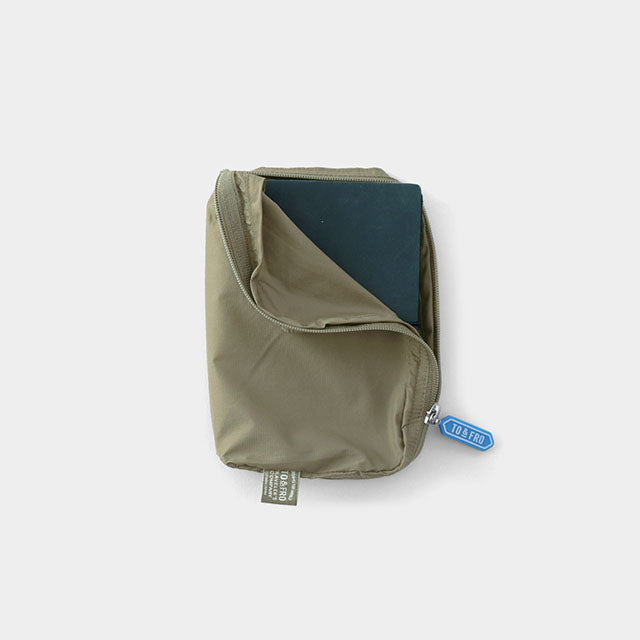 TRAVELER'S COMPANY Traveler's Factory x TO&FRO Passport Size Olive Organizer for TRAVELER’S Notebook - Perfect for Travel Journaling, Note Taking & Daily Planning