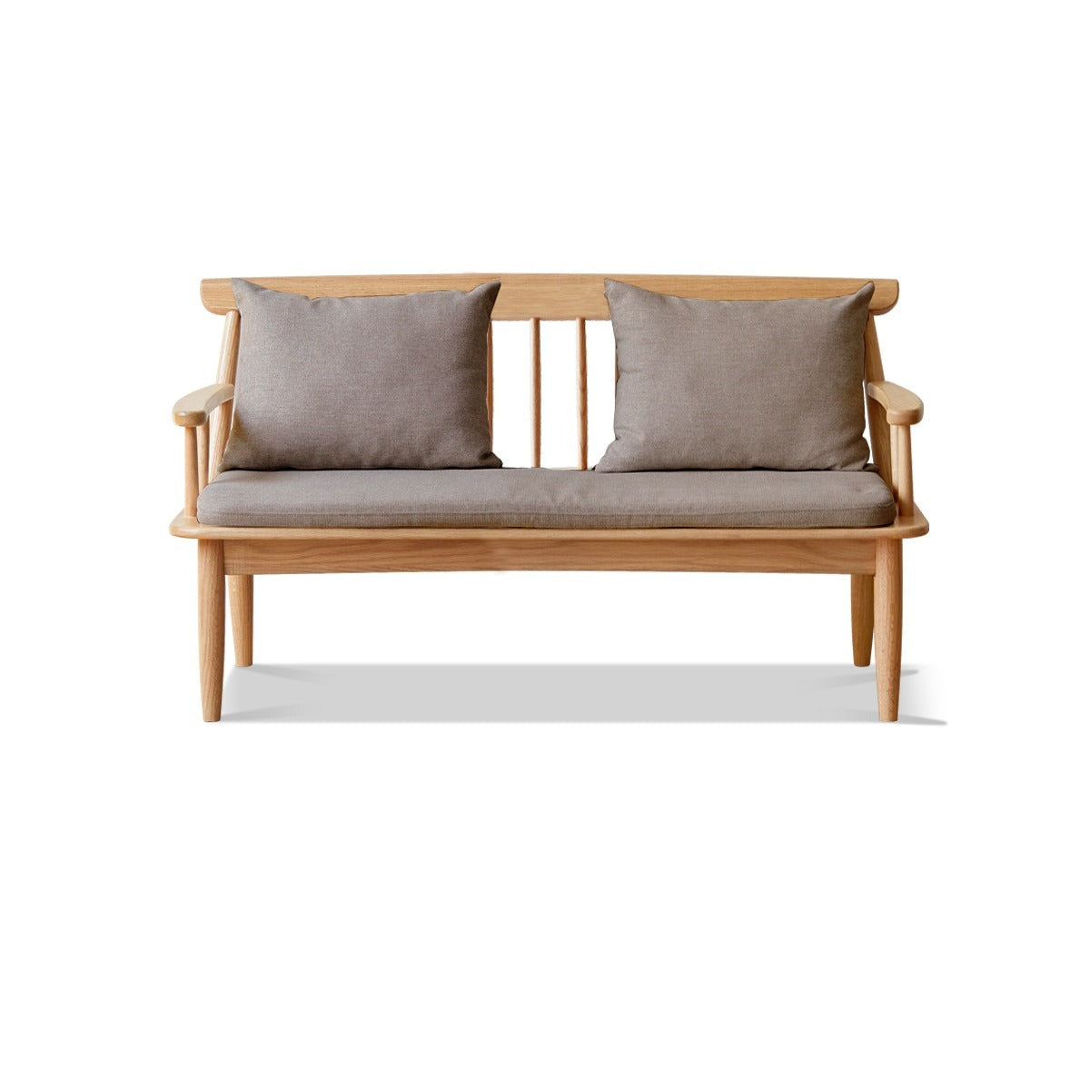 Premium Oak Solid Wood Windsor Sofa - All-Season Comfort for Living Room, Bedroom & Office - Winter & Summer Dual Use Design for Year-Round Relaxation