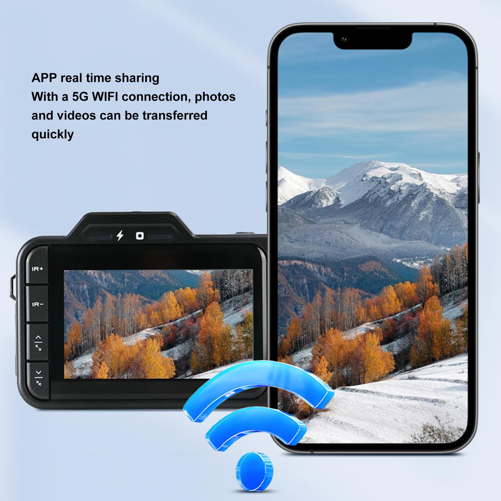 Jectse 5K 50MP Digital Camera with WiFi & 50X Zoom - 4.0'' IPS Screen Vlogging Camera for YouTube, IR Night Vision Travel Camera for Photography - 4800mAh Long Battery Life - Perfect for Travel Vlogging, Outdoor Adventures & Night Photography