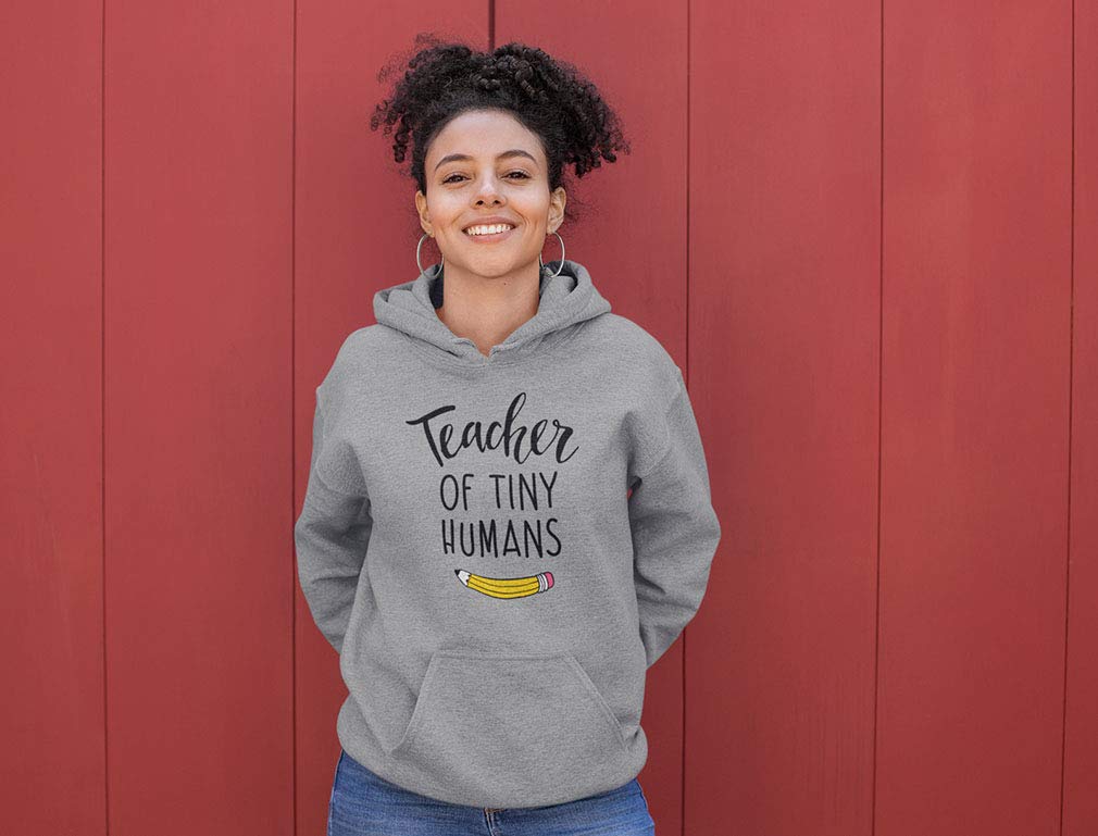 Teacher Appreciation Gift - 'Teacher of Tiny Humans' Women's Hoodie Sweatshirt | Comfortable & Stylish Teaching Gifts for Educators, Mentors & Daycare Staff