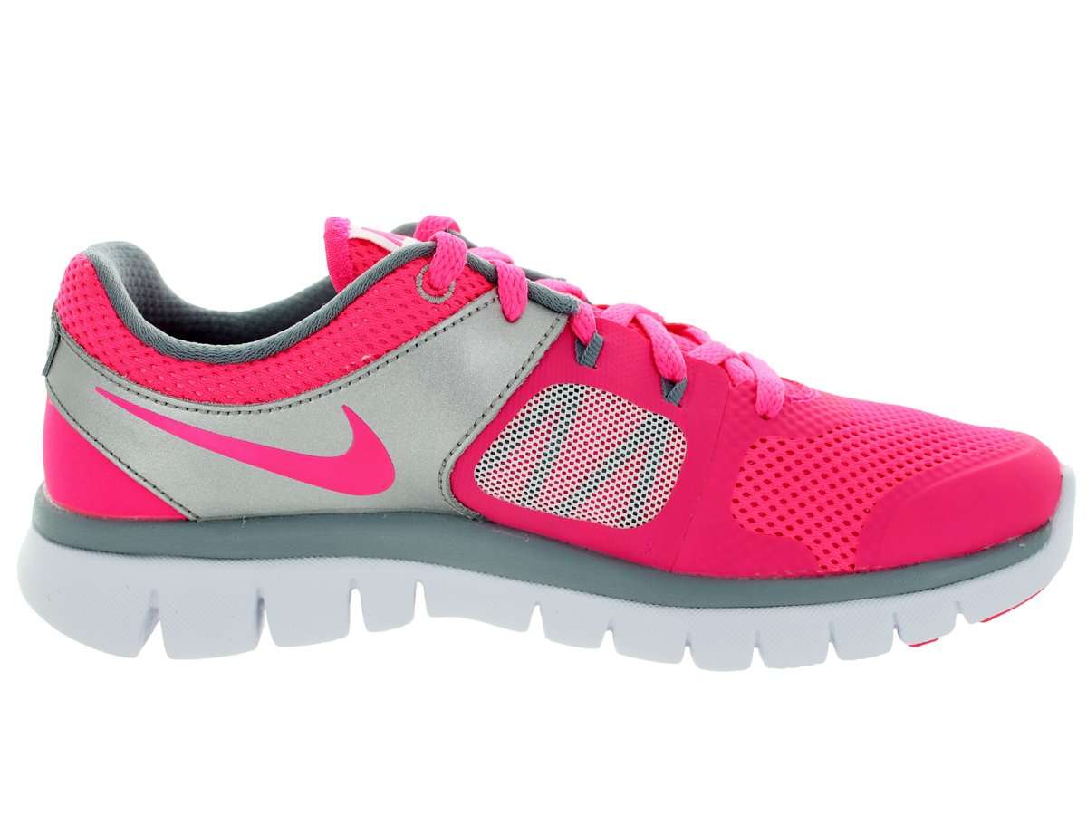 Nike Flex 2014 Running Shoes for Kids - Hyper Pink/Magnet Grey/Metallic Silver - Size 6.5 Big Kid M - Lightweight & Comfortable for School, Sports & Daily Activities