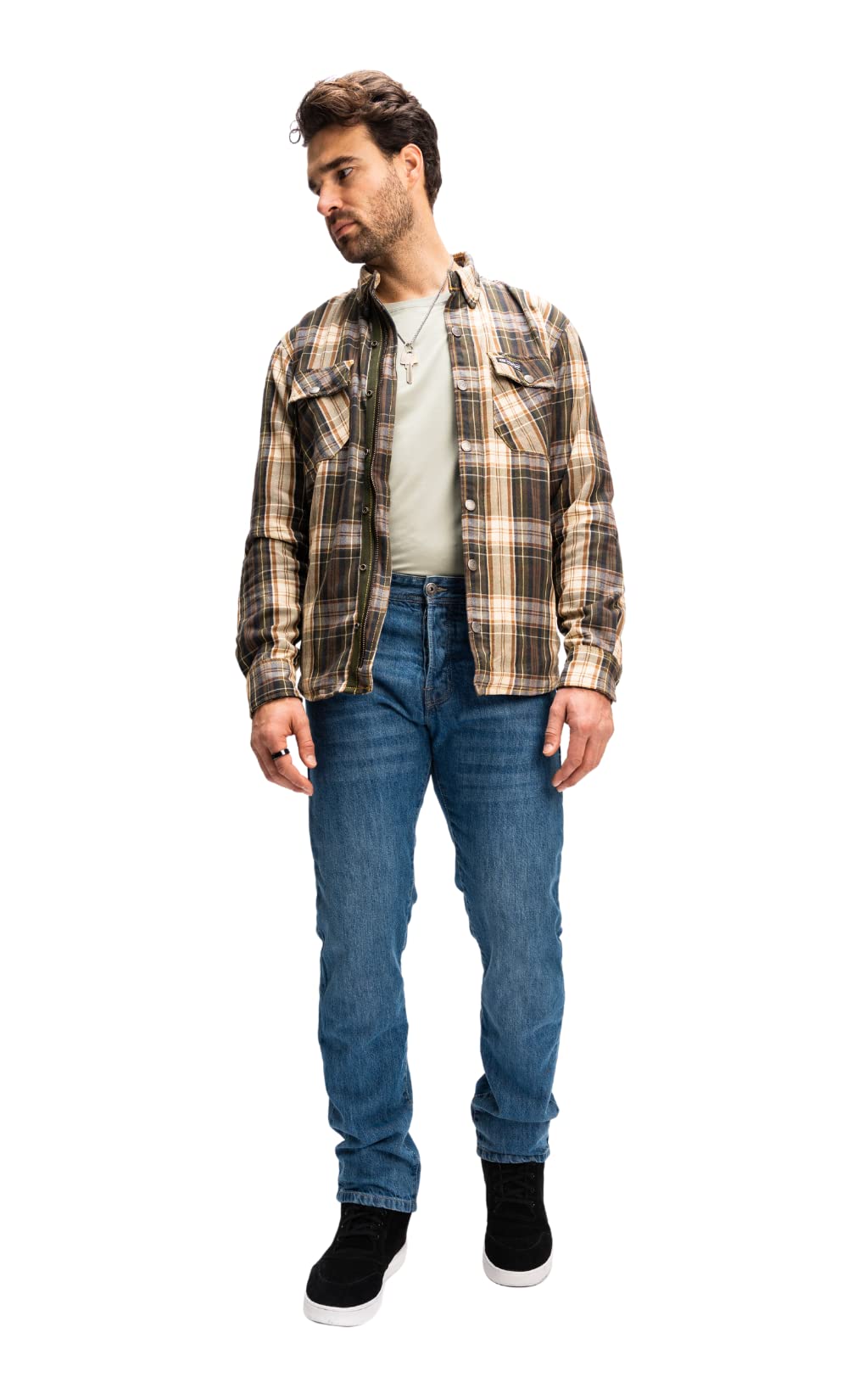 Men's CE Armor Motorcycle Jeans with 8000D Mil-Spec Protection & 40% Dupont Kevlar - Relaxed Fit for Comfortable Riding & Urban Commuting