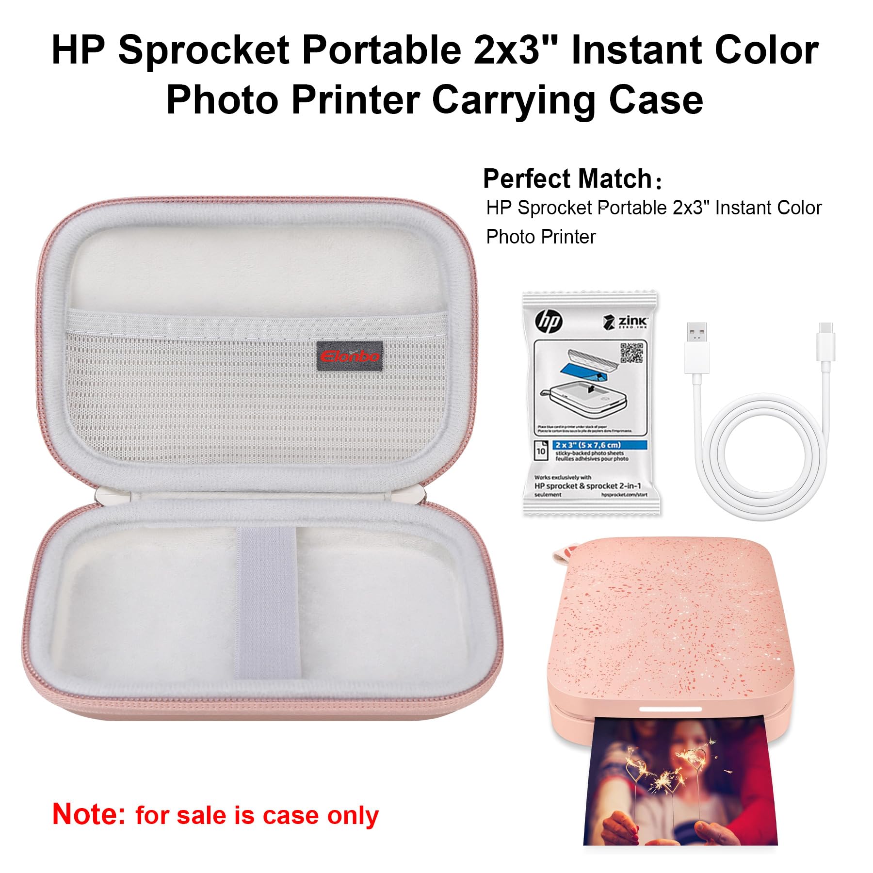 Elonbo Travel Protective Carrying Case for HP Sprocket Portable 2x3