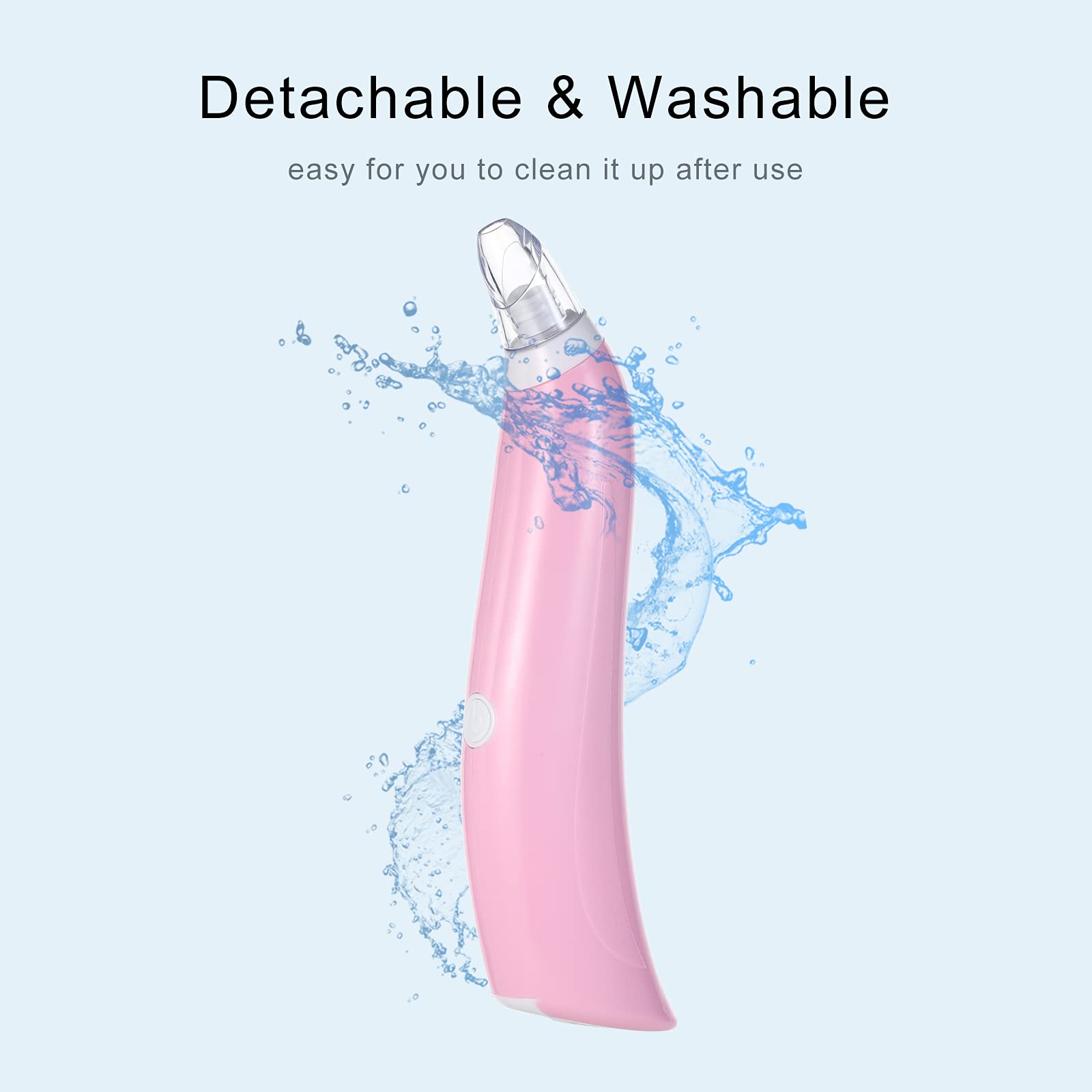 EXCLUZO Portable Blackhead Remover - Battery Powered Facial Pore Cleanser for Acne & Blackhead Removal - Skin Cleaning Tool for Deep Pore Cleansing at Home or Travel - Perfect for Daily Skincare Routine & Spa Treatments