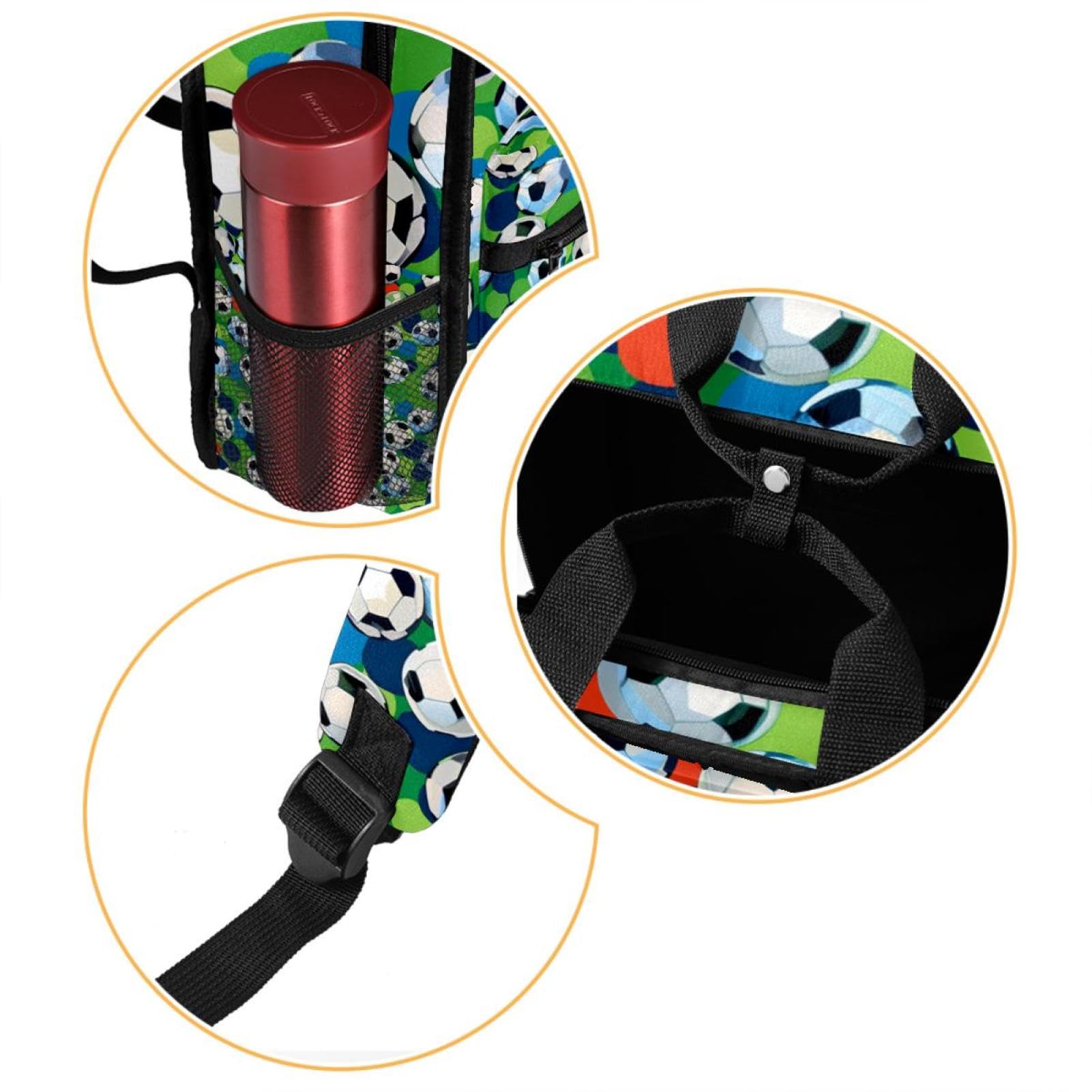 Best Travel & Work Backpack for Men & Women - Durable Laptop Backpack with Floral Soccer Ball Design - Perfect for Commuting, School, Sports & Outdoor Adventures
