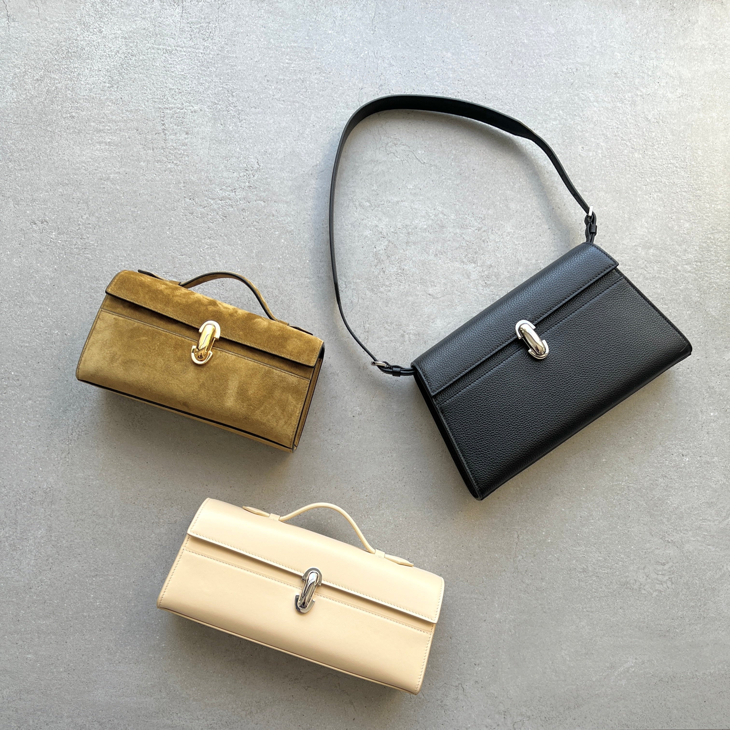 Slim Symmetry Crossbody Bag - Smooth Calf Leather Handbag in Ecru (Small) | Perfect for Work, Travel & Everyday Use