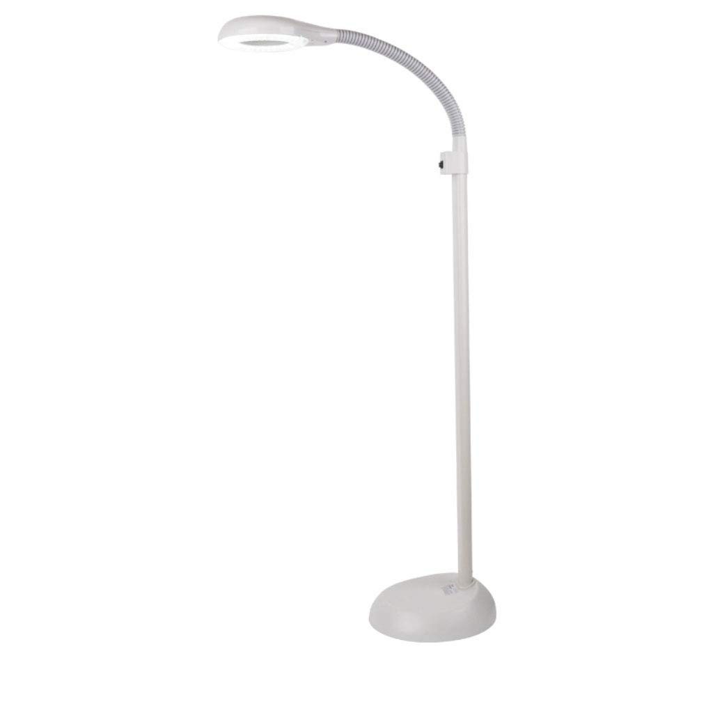 Adjustable LED Floor Lamp with 8X Magnifier - Cold Light Standing Lamp for Embroidery, Facial Care, Eyebrow Tattoo & Reading | Perfect for Home Spa, Beauty Salon & Craft Room Lighting