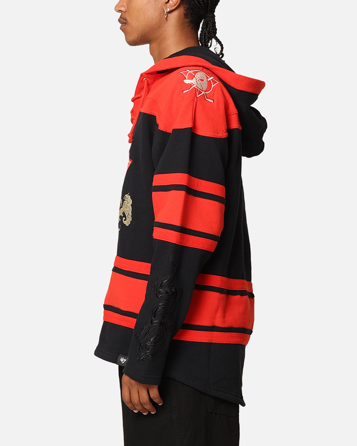 47 Brand Anaheim Ducks 'Year Of The Dragon' Lacer Hoodie - Jet Black NHL Hockey Fan Gear for Men & Women - Perfect for Game Day, Casual Wear & Winter Outfits