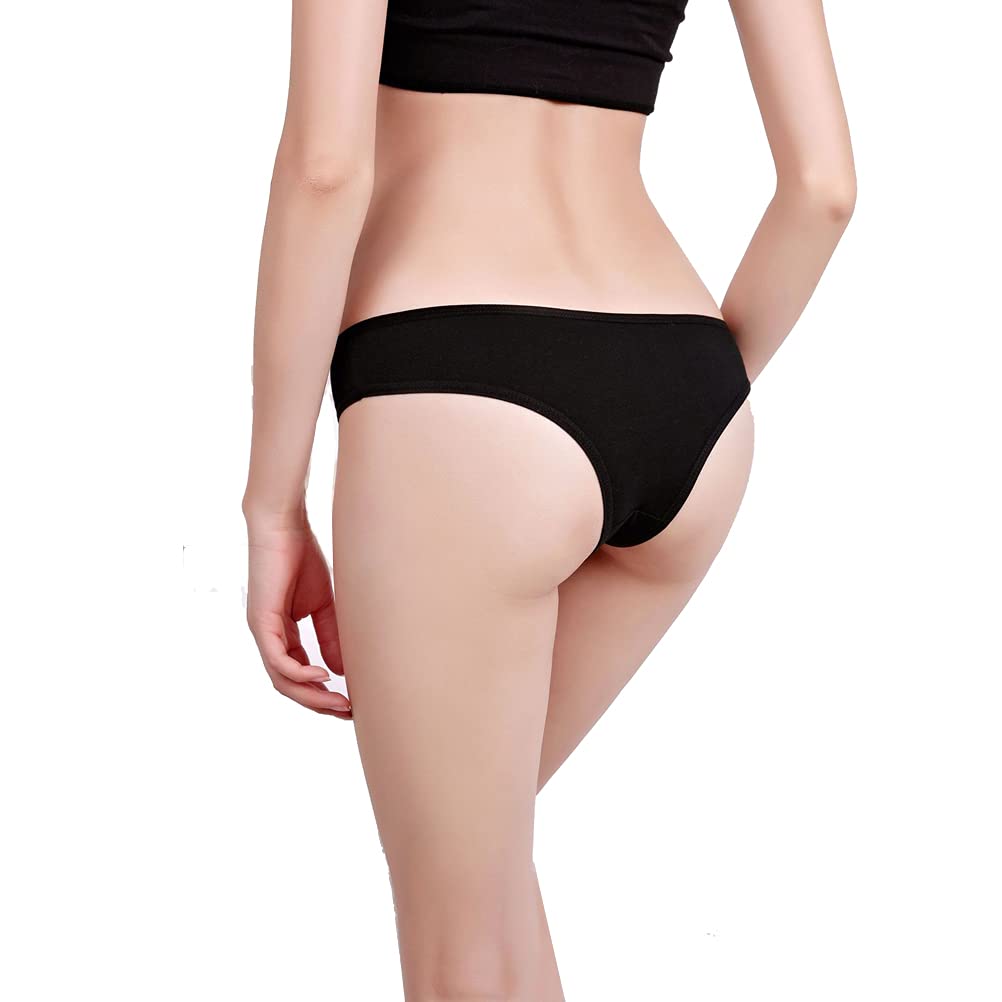 Nightaste Women's 5-Pack Soft Cotton Tanga Panties - Breathable Cheeky Bikini Underwear for Sports & Everyday Comfort - Perfect for Yoga, Gym & Daily Wear