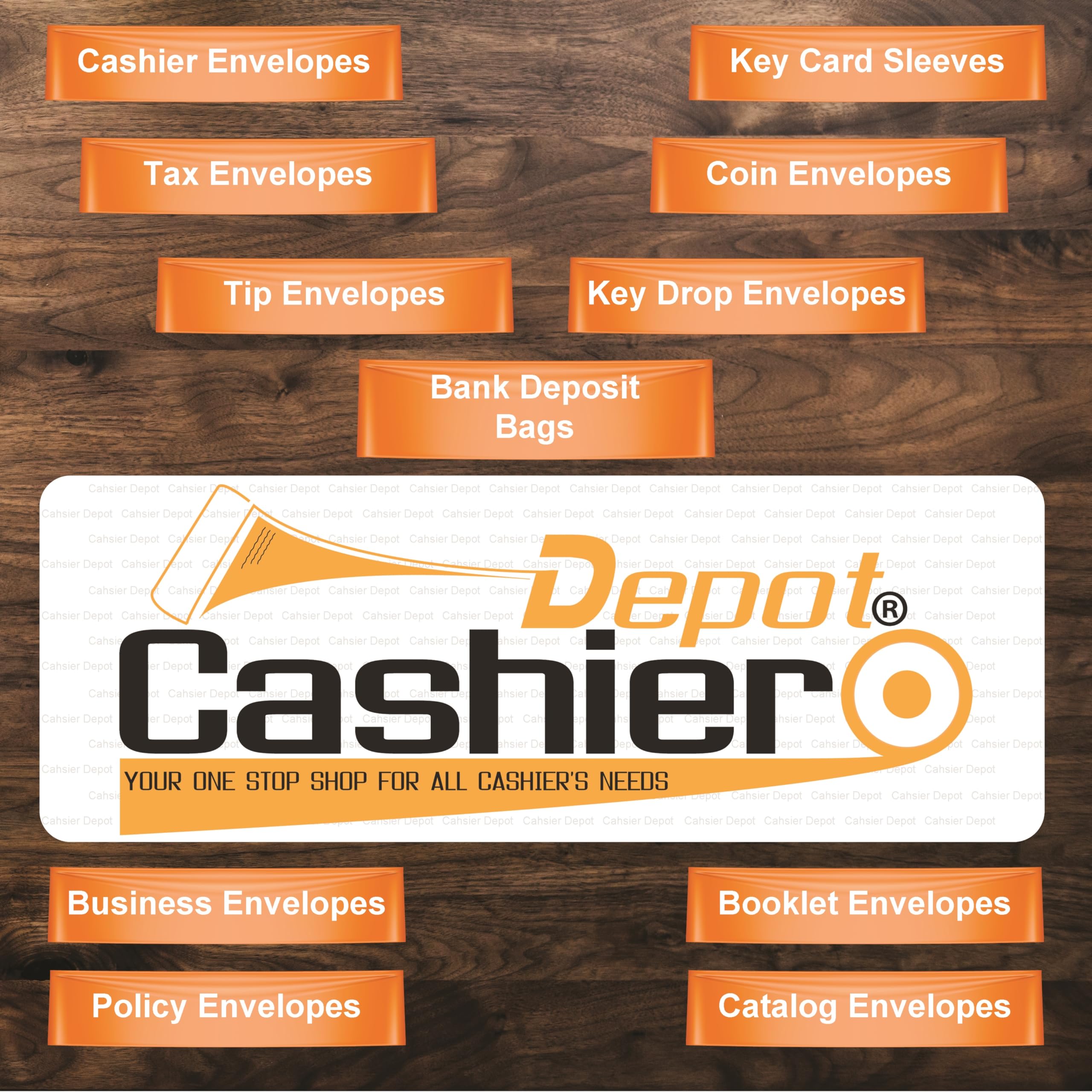 1000 Premium 28lb White Cashier's Cash Report Envelopes 6