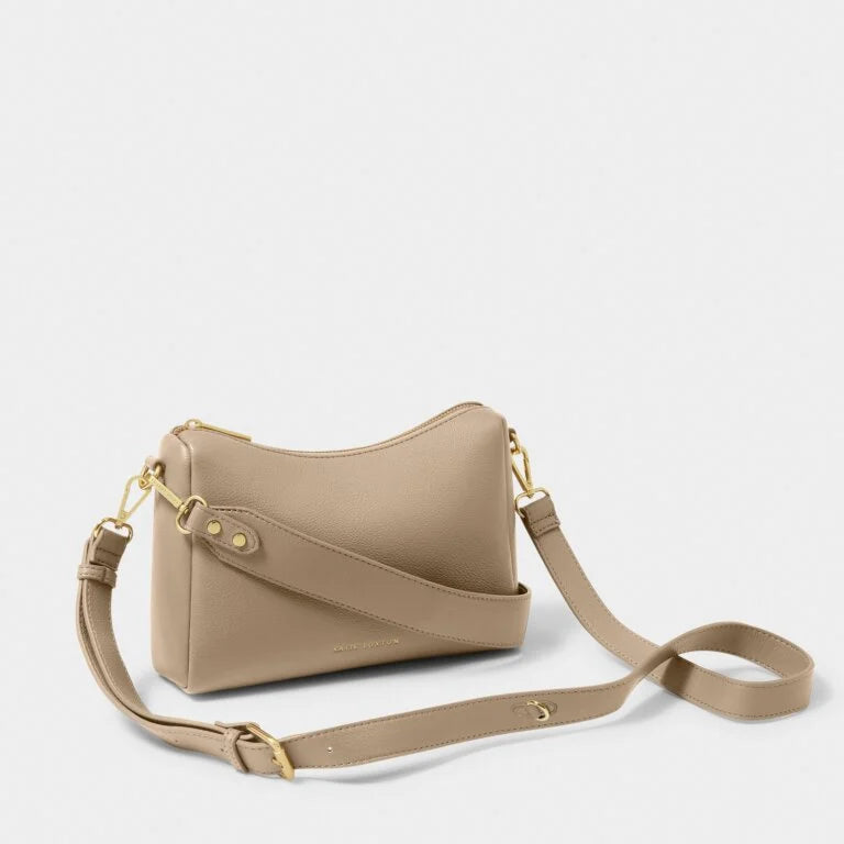 Katie Loxton Mara Crossbody Bag in Light Taupe - Stylish Leather Purse for Women, Perfect for Everyday Use, Travel & Date Night