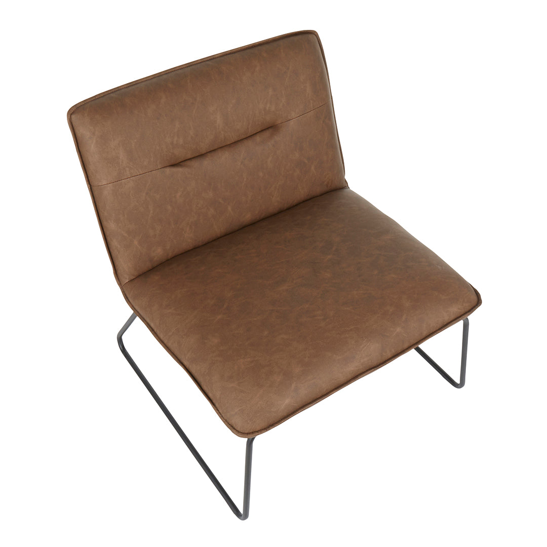 Casper Accent Chair - Modern Upholstered Lounge Chair for Living Room, Bedroom & Office - Comfortable Single Seater with Sturdy Wooden Legs - Perfect for Relaxing, Reading & Small Spaces