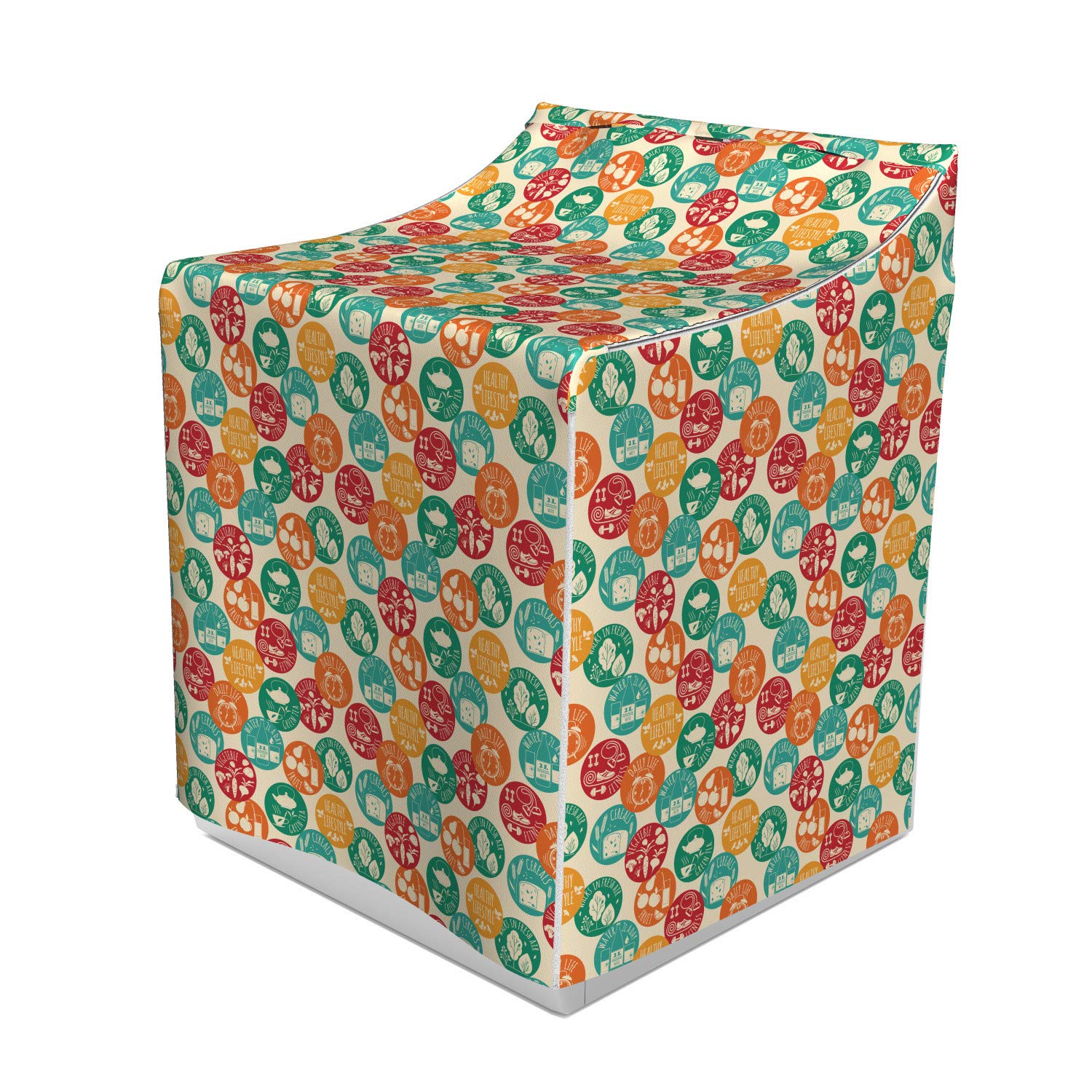 Ambesonne Waterproof Washer and Dryer Cover - Colorful Retro Spots Design, 29