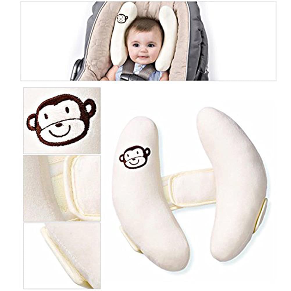 Adjustable Baby Head Support Pillow for Car Seats & Strollers - Soft Travel Headrest for Newborns & Infants - Perfect for Car Rides, Stroller Walks & Airplane Travel