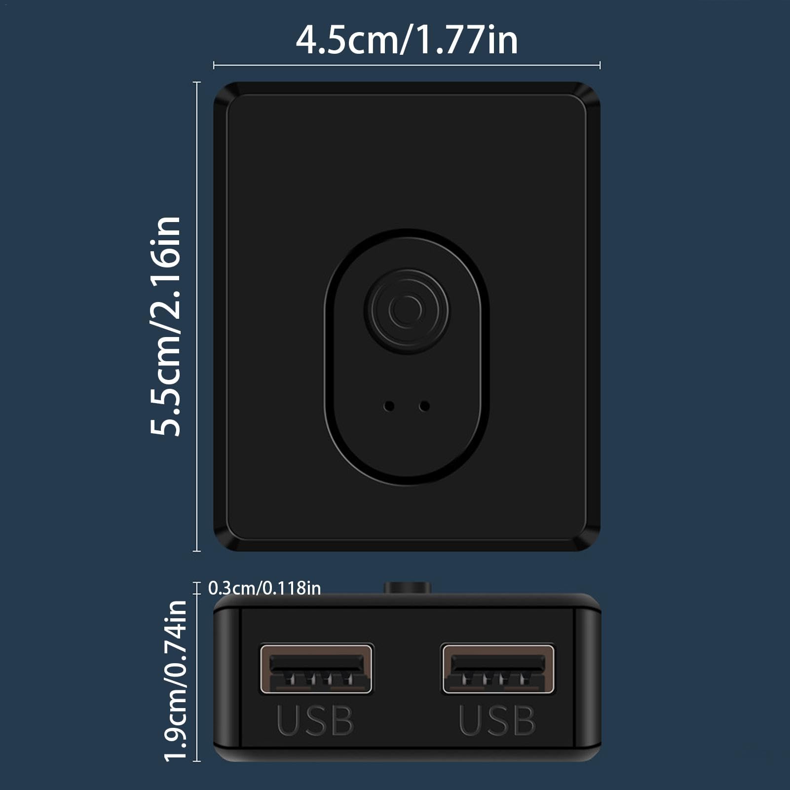 USB Switch 2 in 1 Out / 1 in 2 Out - Bidirectional Sharing Hub for PC, Mouse, Keyboard, Printer & Scanner - Plug and Play USB Switcher for Home Office & Gaming Setup