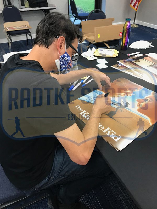 Authentic Signed Karate Kid Movie Poster 16x20 - Macchio, Kove & Zabka Autographs with 3 Inscriptions | Unframed Collectible for Fans, Home Theater Decor, Martial Arts Memorabilia