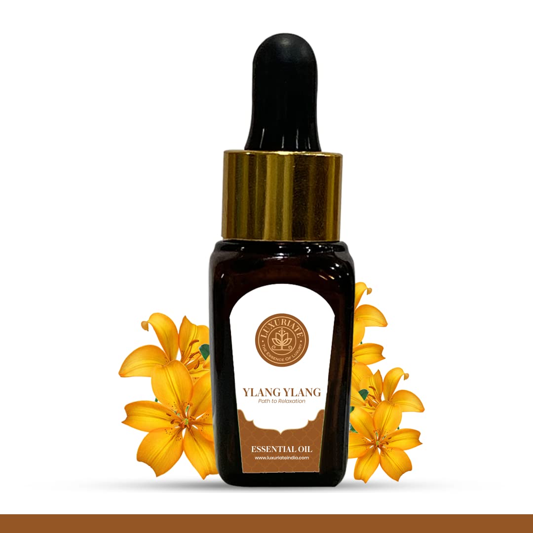 100% Pure Natural Ylang Ylang Essential Oil for Hair Growth, Skin Care & Acne Treatment - Aromatherapy Oil for Diffusers, Massage & Home Fragrance (10ml) - Perfect for Relaxation, Spa & DIY Beauty Products