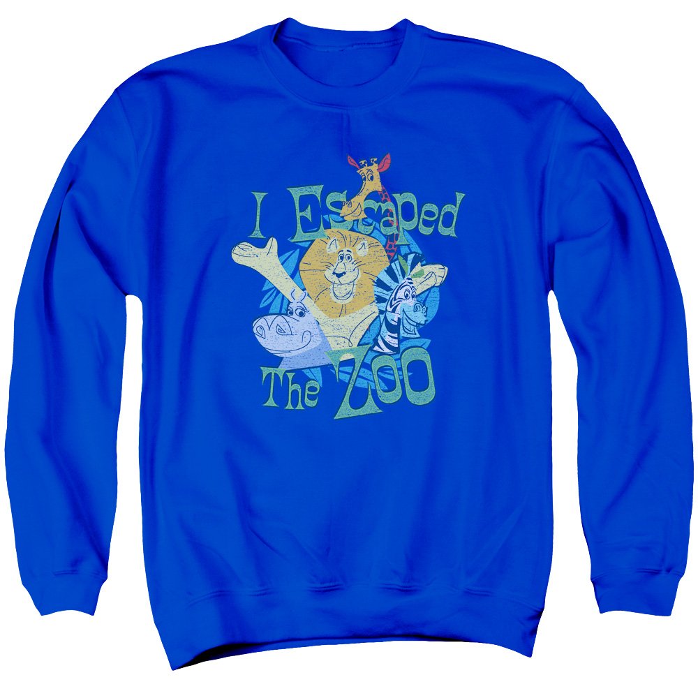Madagascar Escaped Unisex Crewneck Sweatshirt for Men & Women | Soft Cotton Pullover Hoodie | Perfect for Casual Wear, Movie Nights & Gifts
